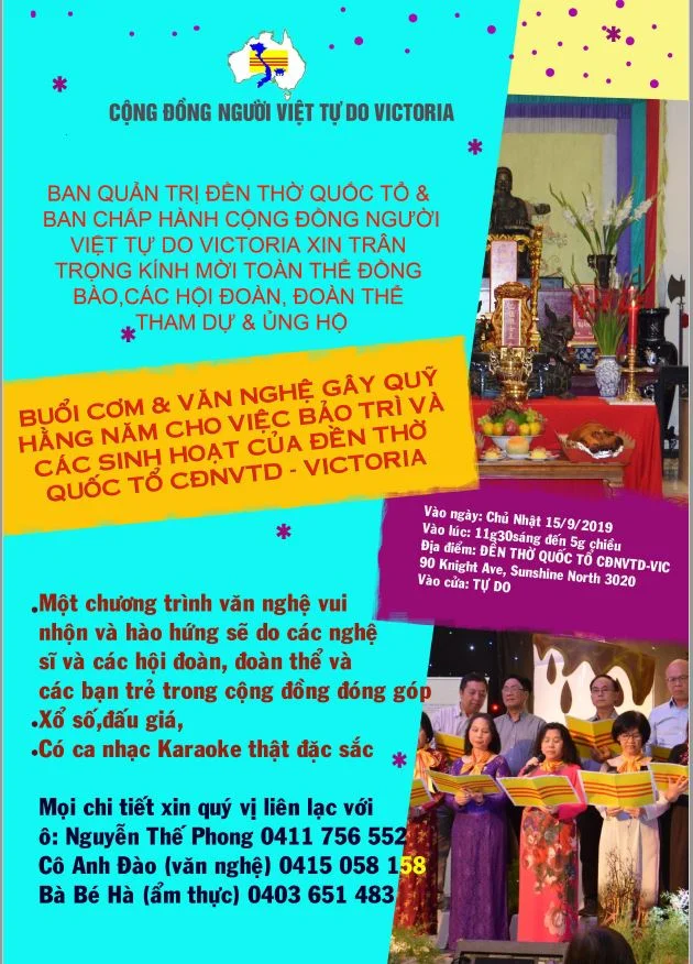 Gây Quỹ cho Đền Thờ Quốc Tổ 2019