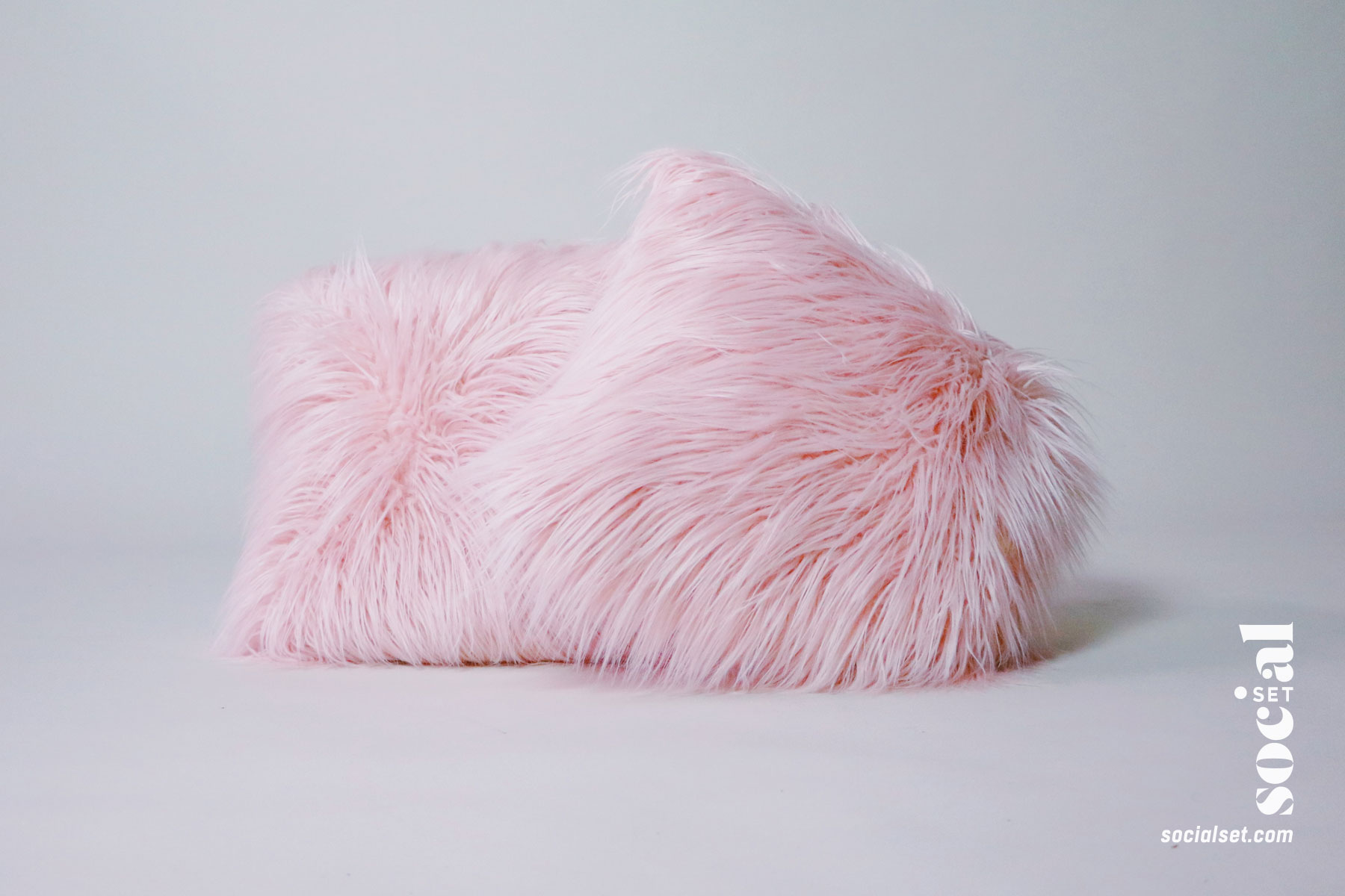 Fuzzy Pink Pillow Props
