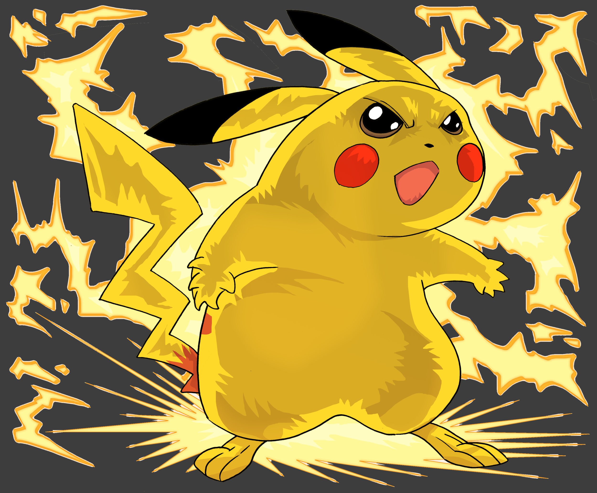 Pikachu 8x8 printed canvas artwork