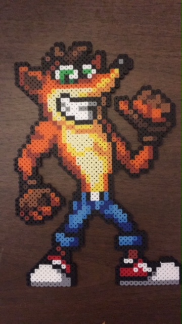 Crash perler bead design