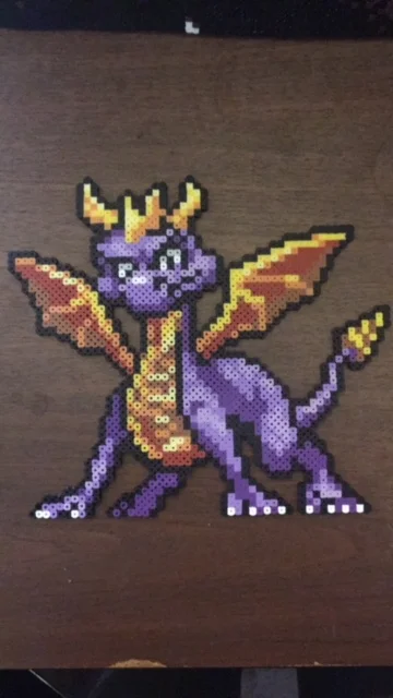 Spyro perler bead design