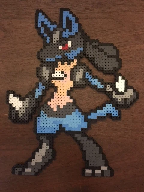 Lucario perler bead design