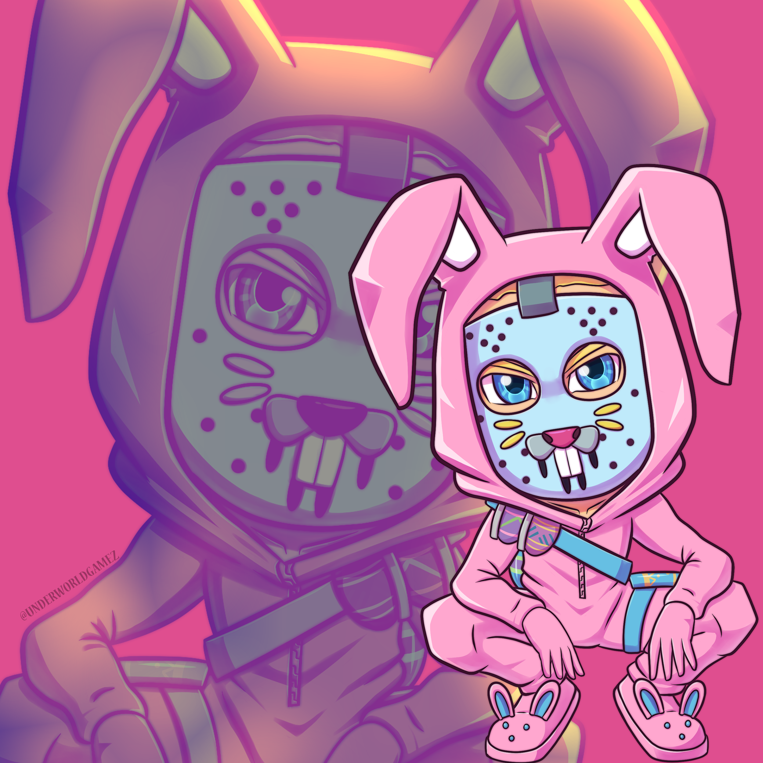 Rabbit raider Fortnite 8x8 portrait