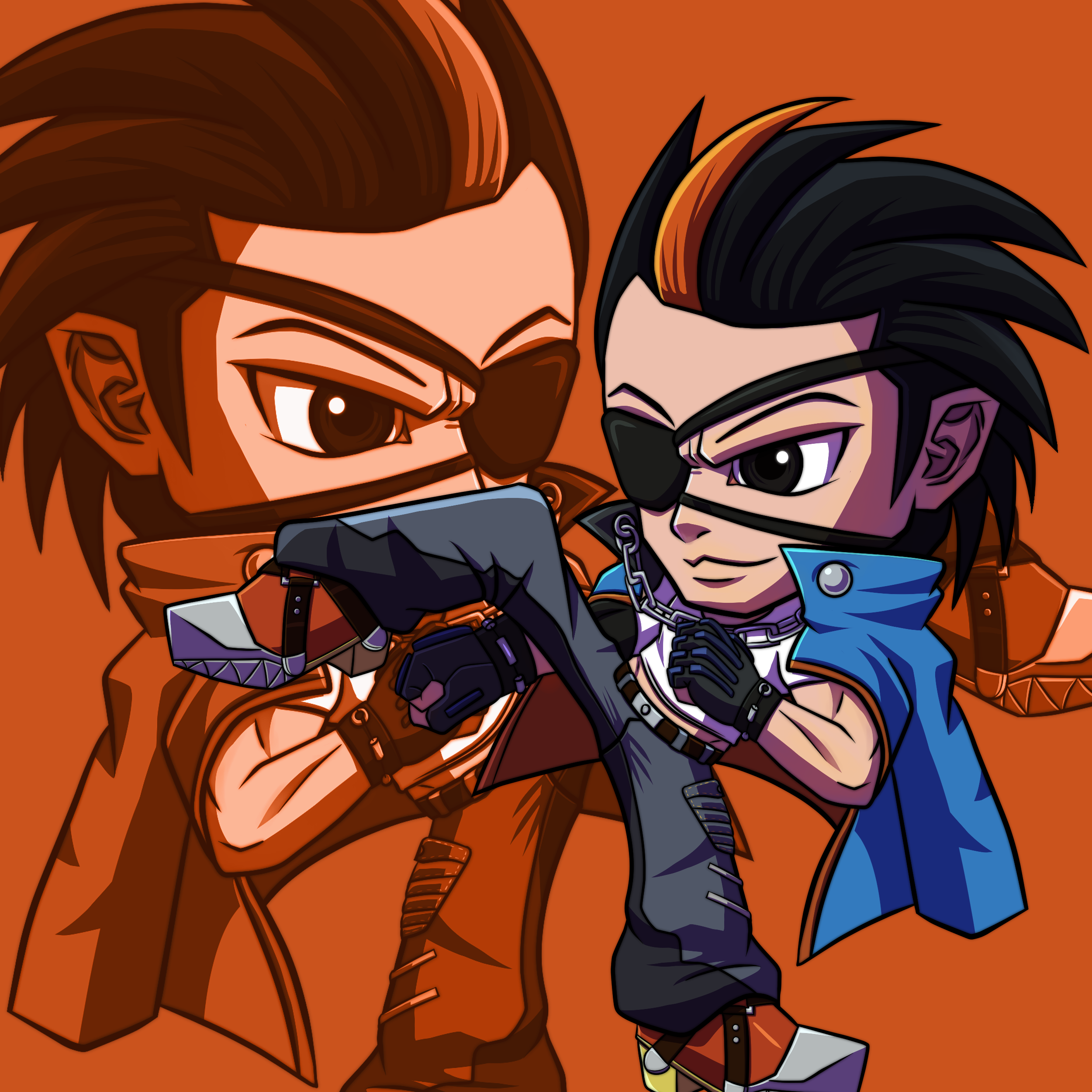 Hwoarang 8x8 printed canvas artwork