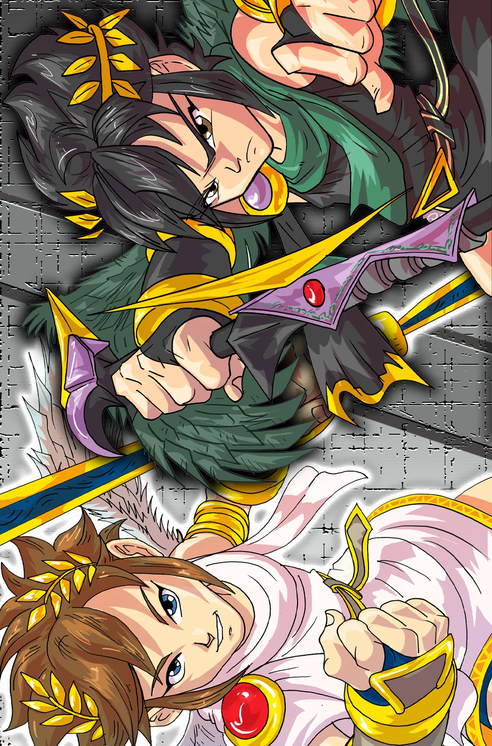 Pit and dark Pit 11x17 Print