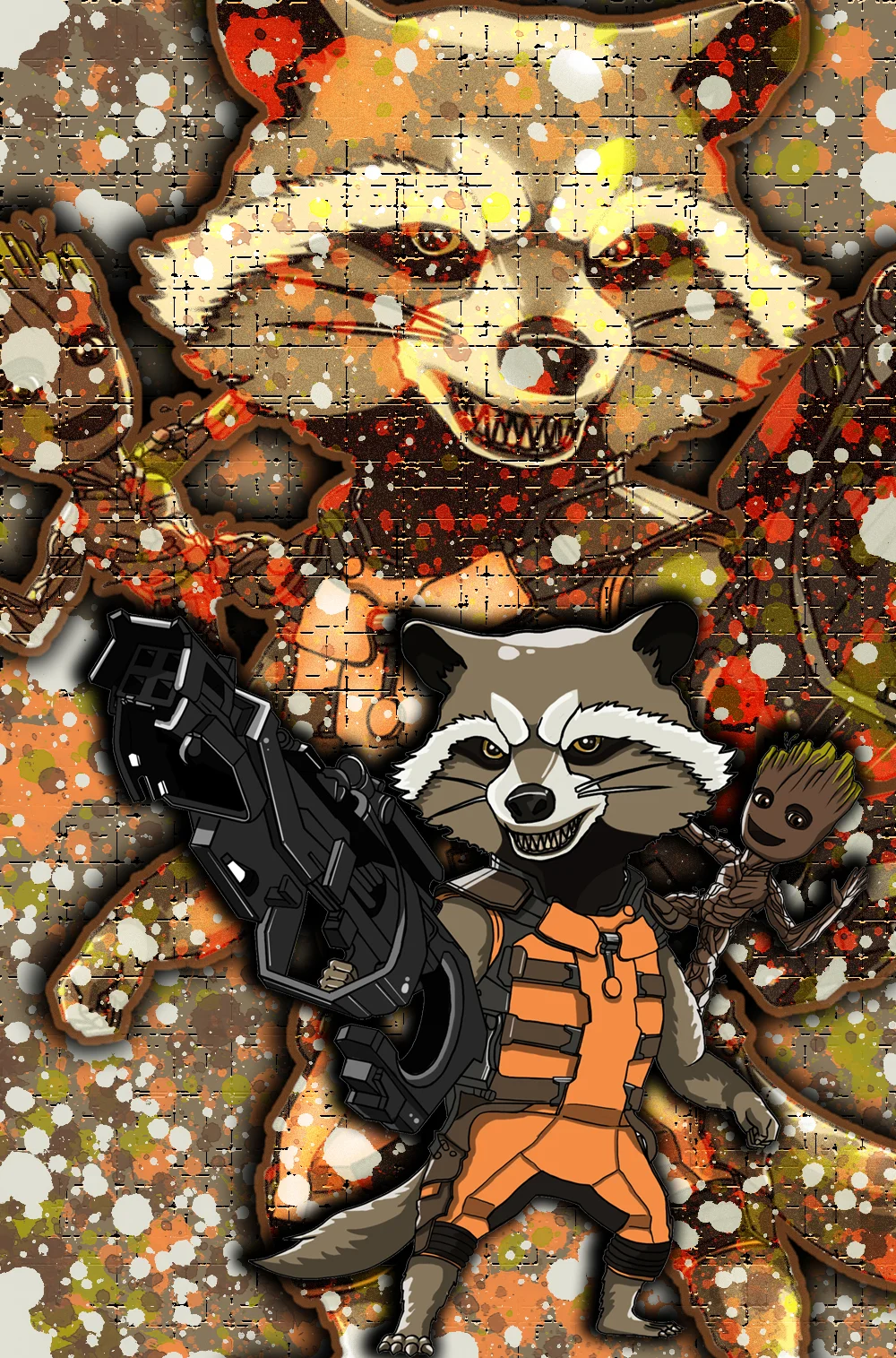 Rocket raccoon 11x17 Print