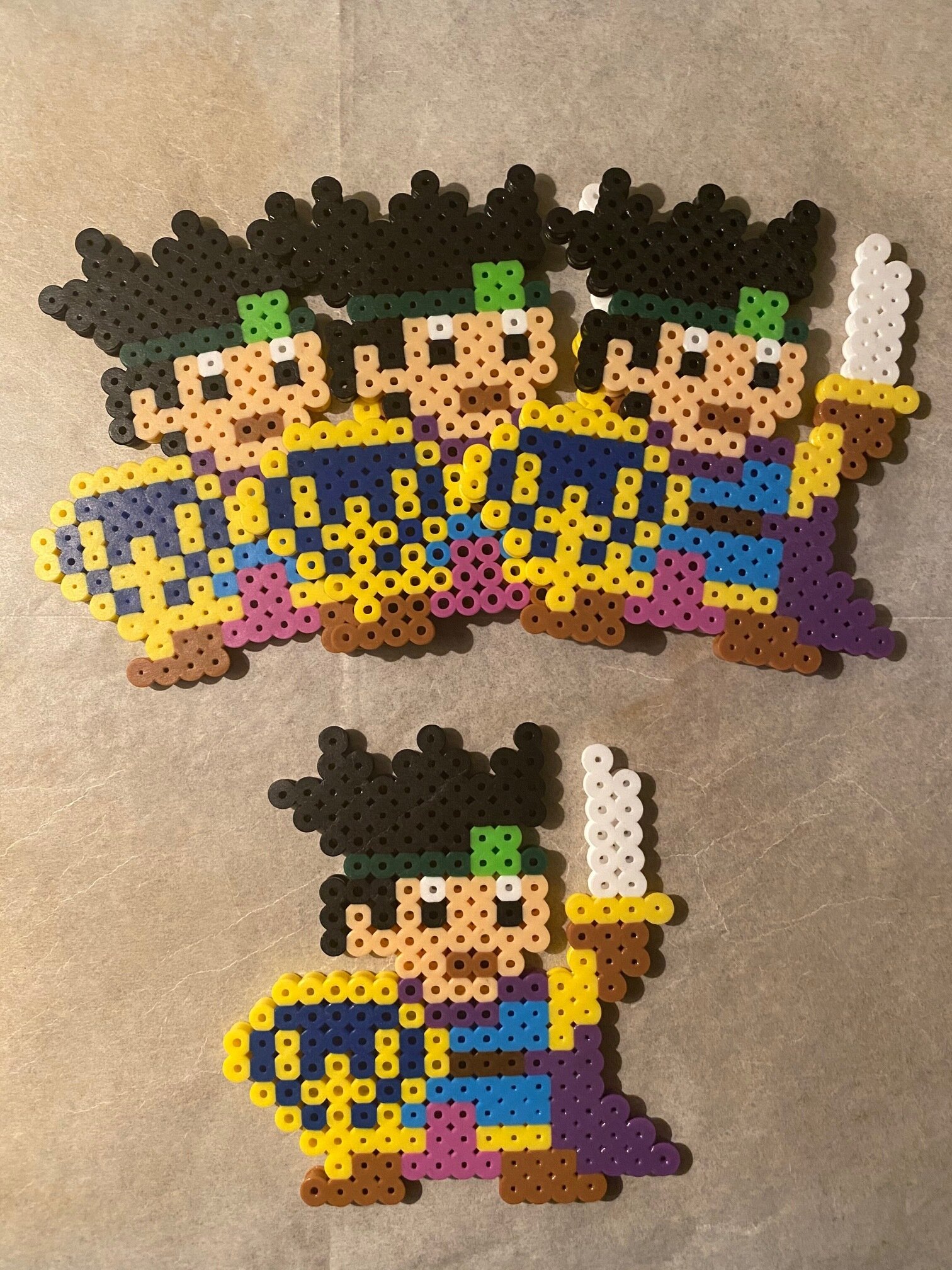 Hero from dragon quest bead keychain