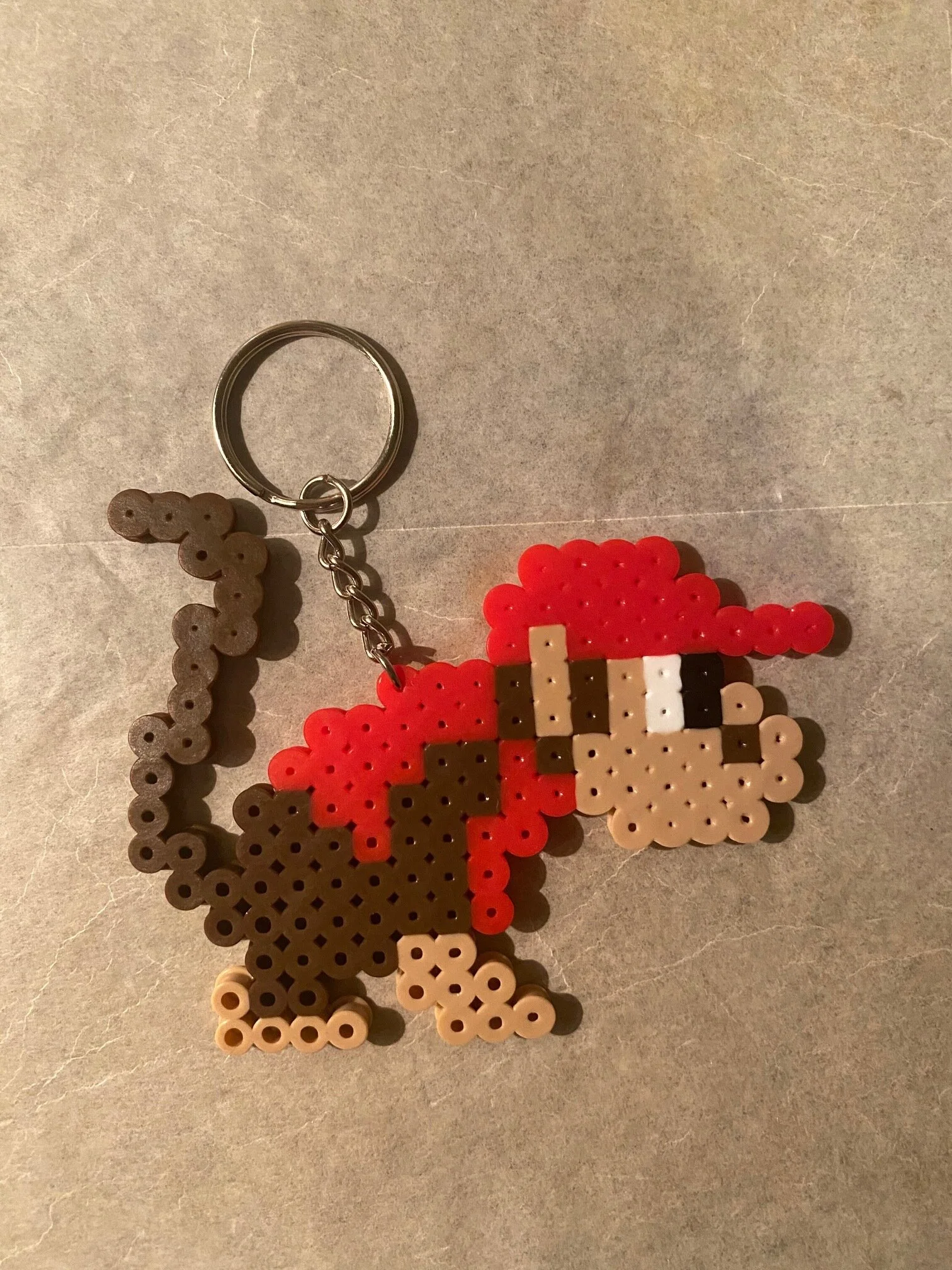 Diddy Kong bead keychain