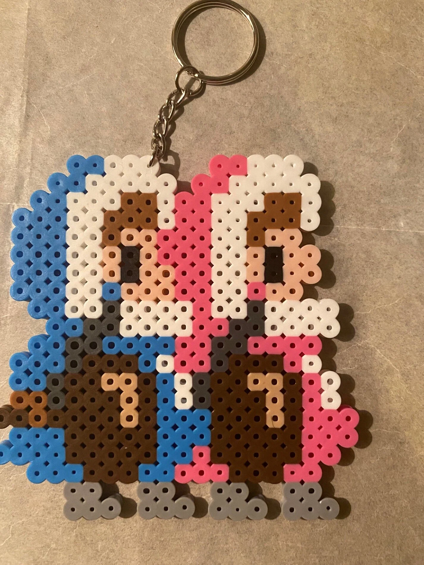 Ice Climbers bead keychain