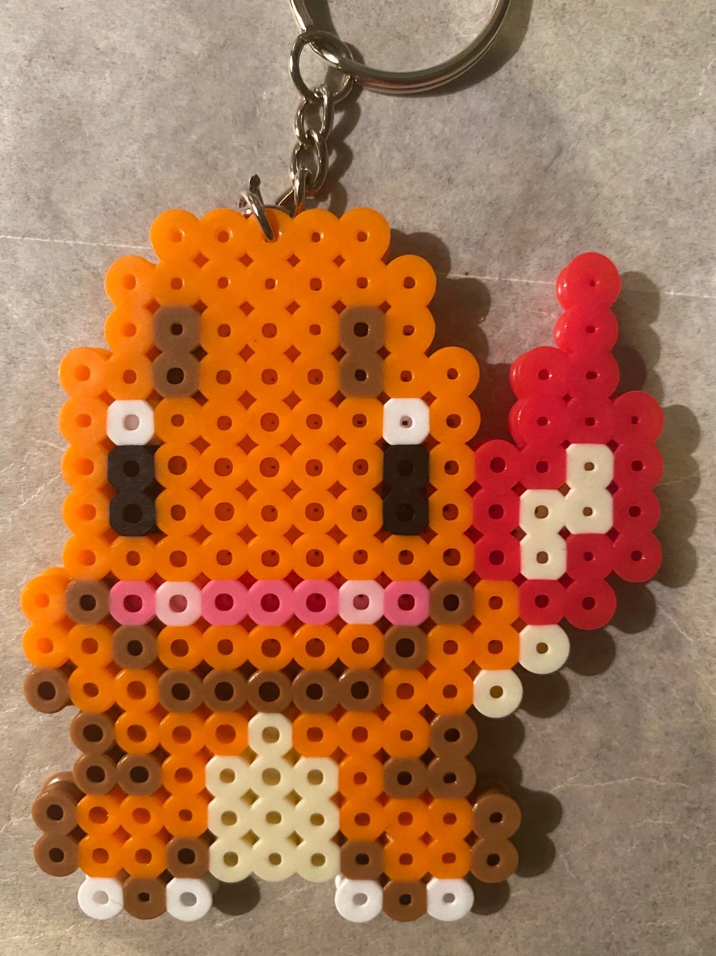 Chamander bead keychain