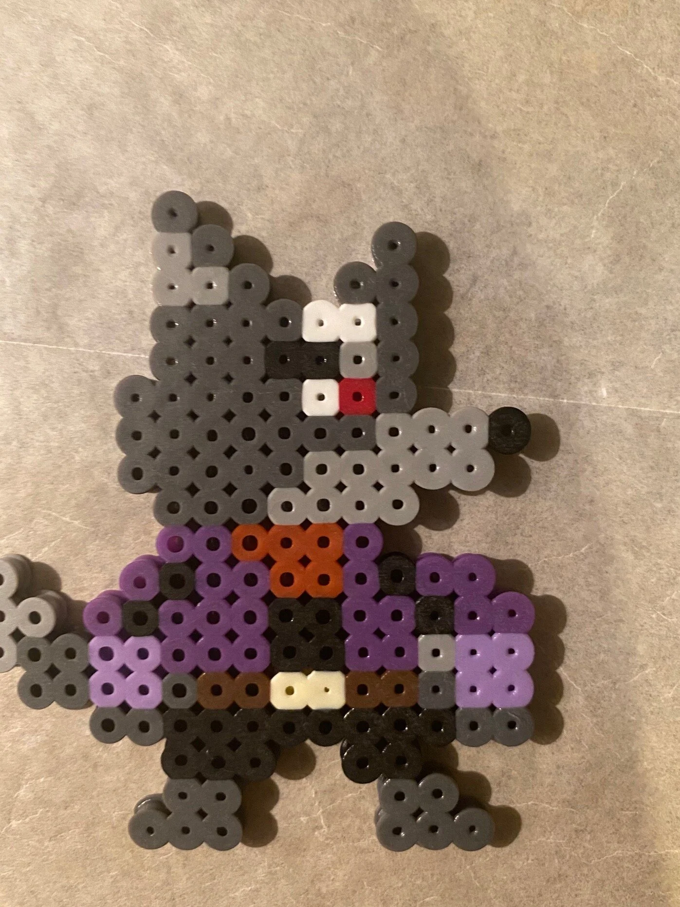 Wolf bead keychain