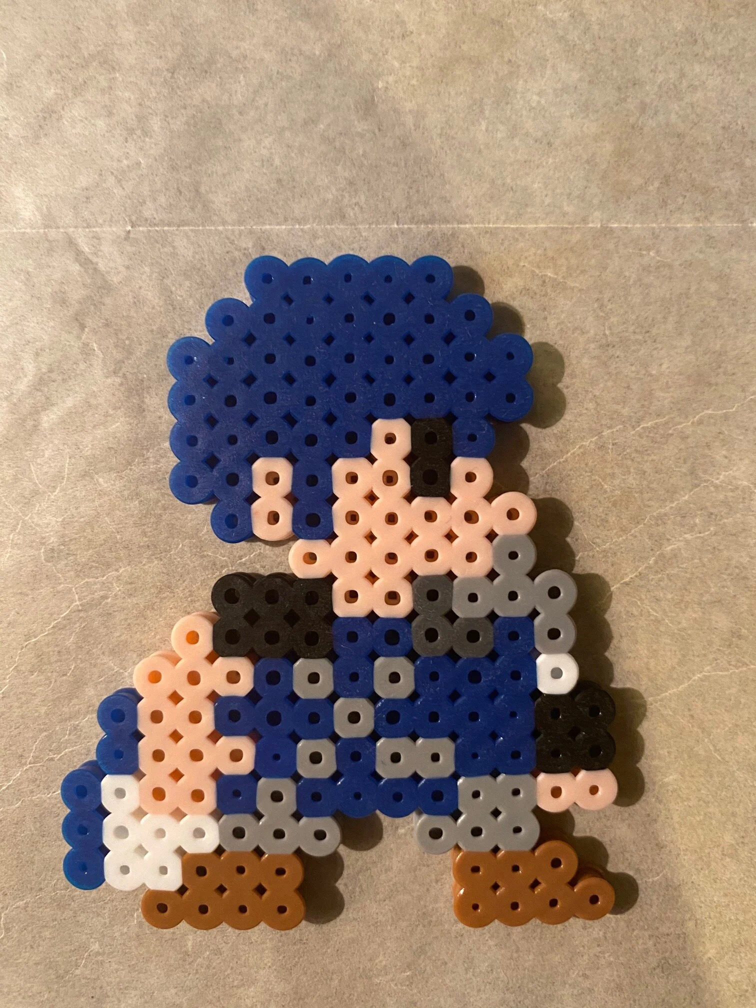 Chrom bead keychain