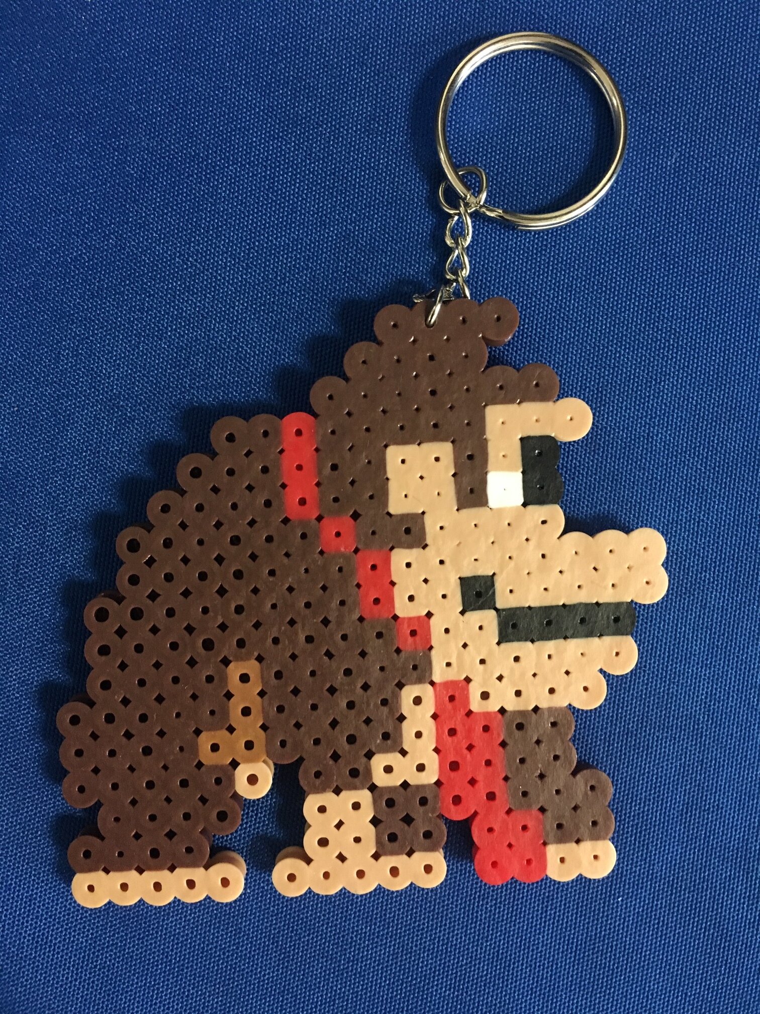 Donkey Kong bead keychain