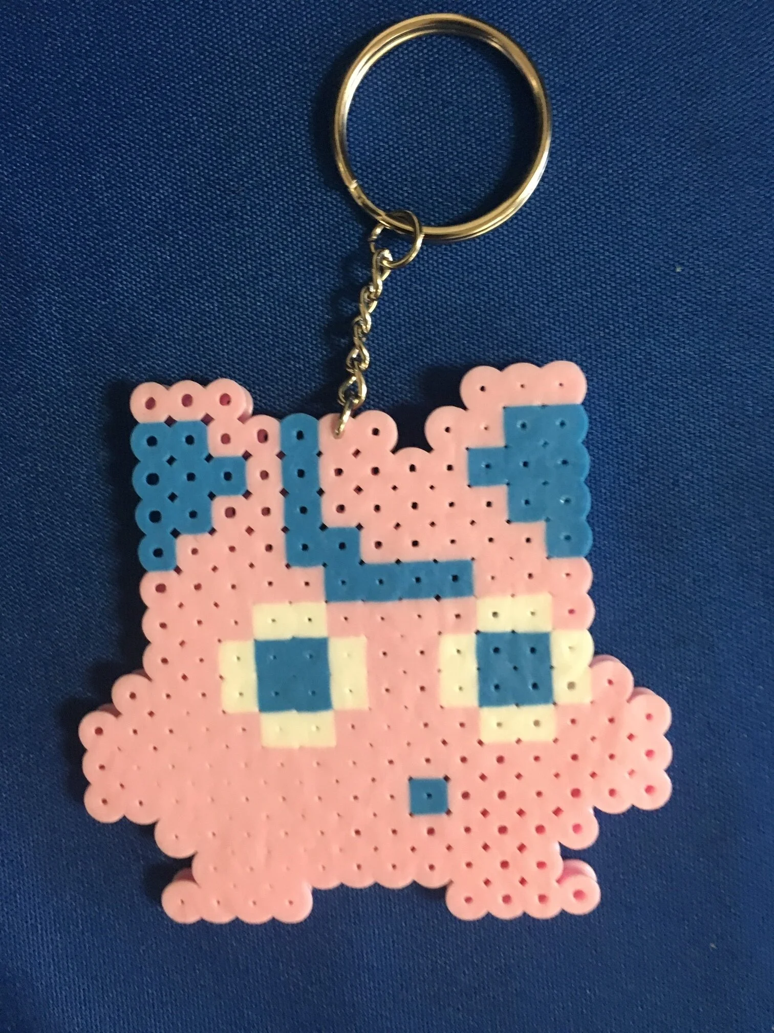 Jigglypuff bead keychain