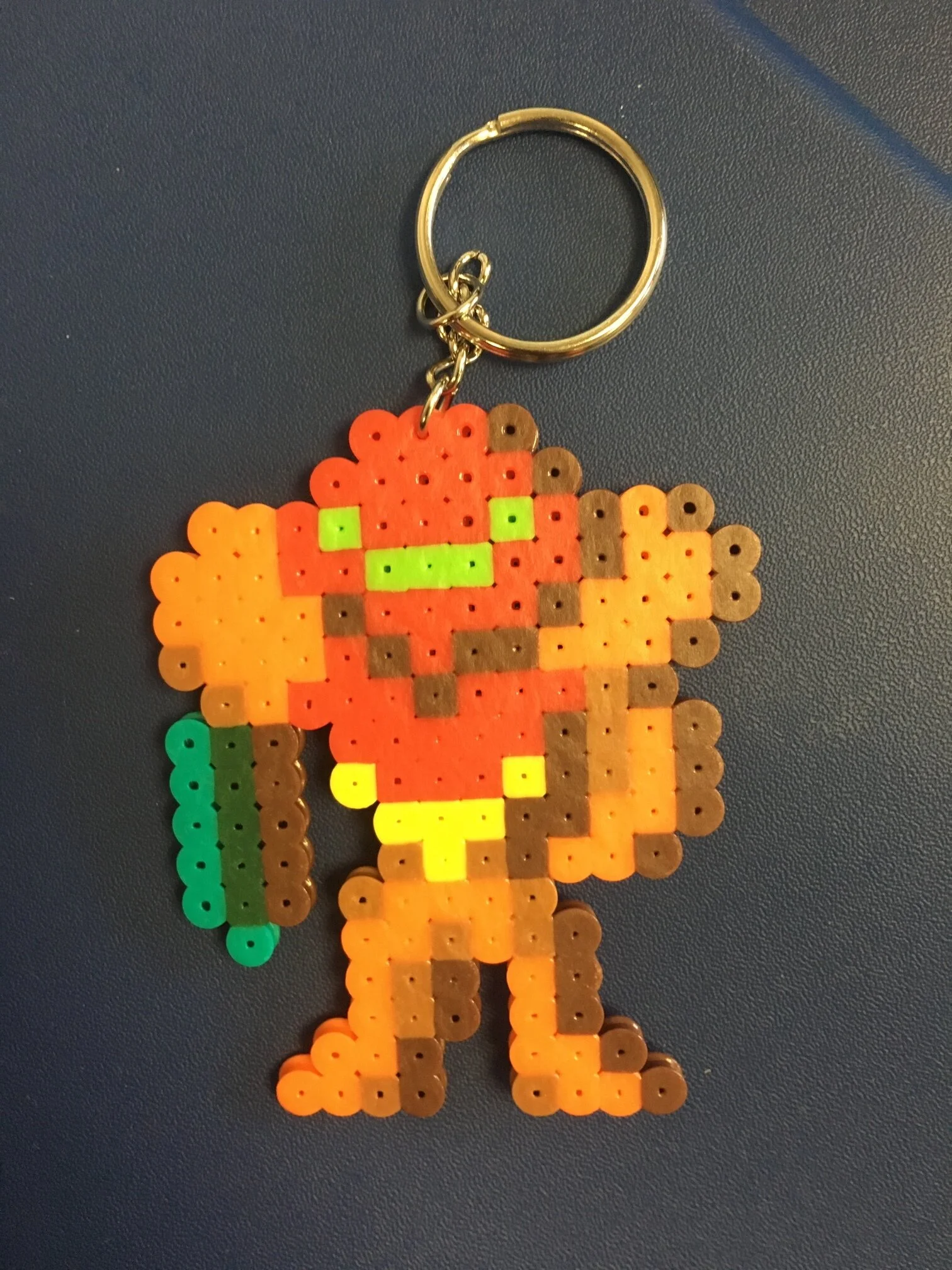 Samus bead keychain
