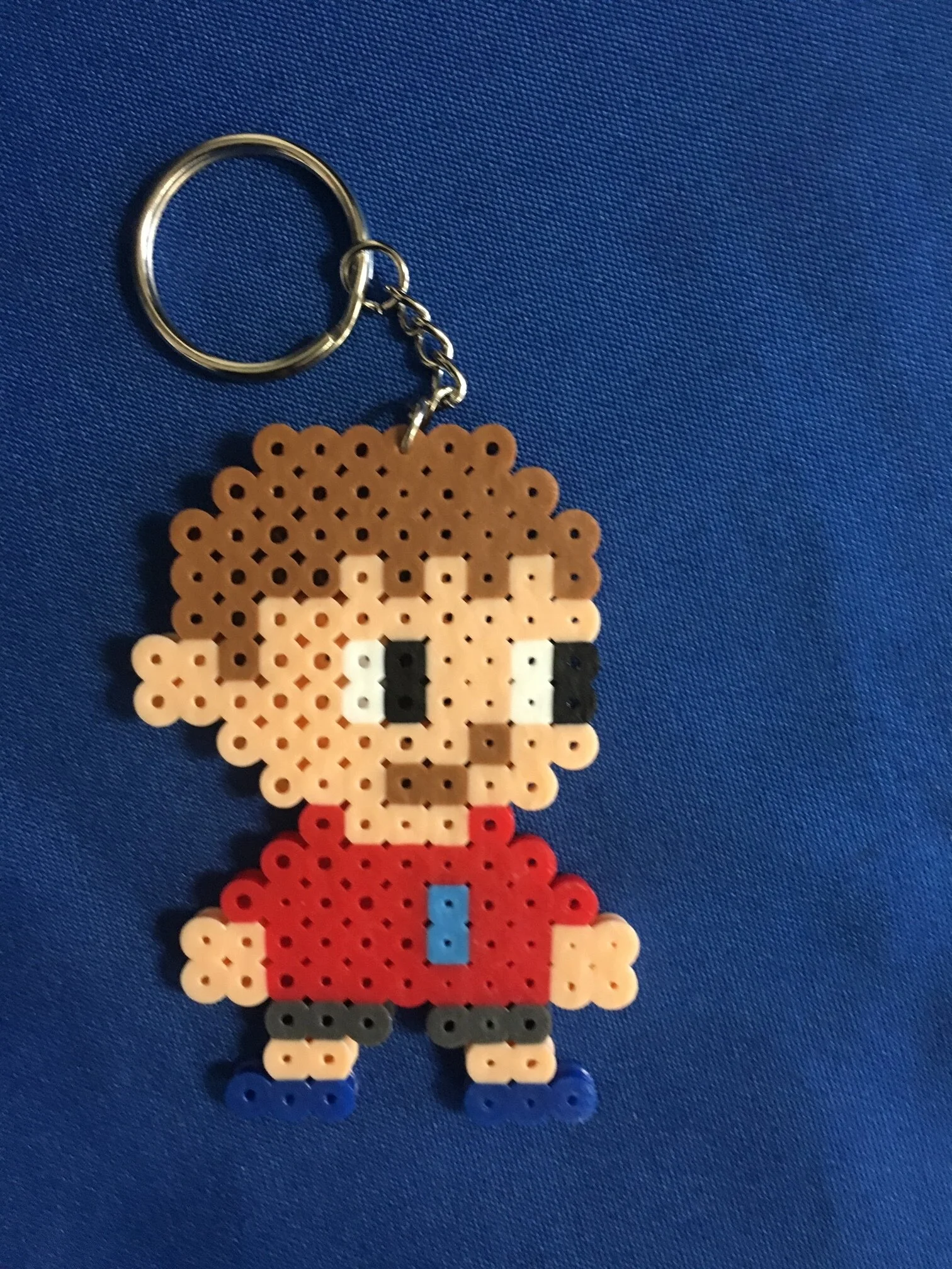 Villager bead keychain