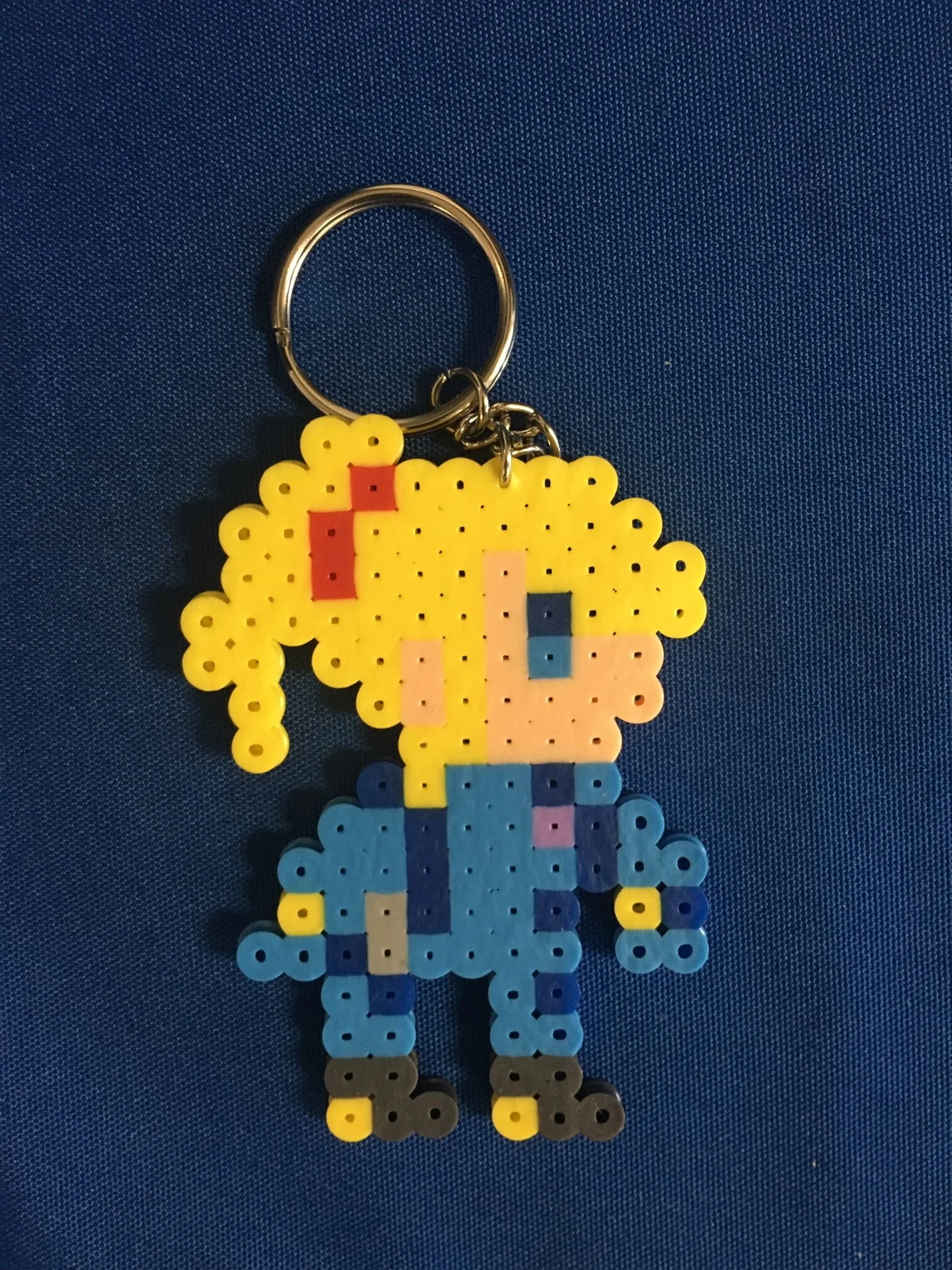 Zero Suit Samus bead keychain
