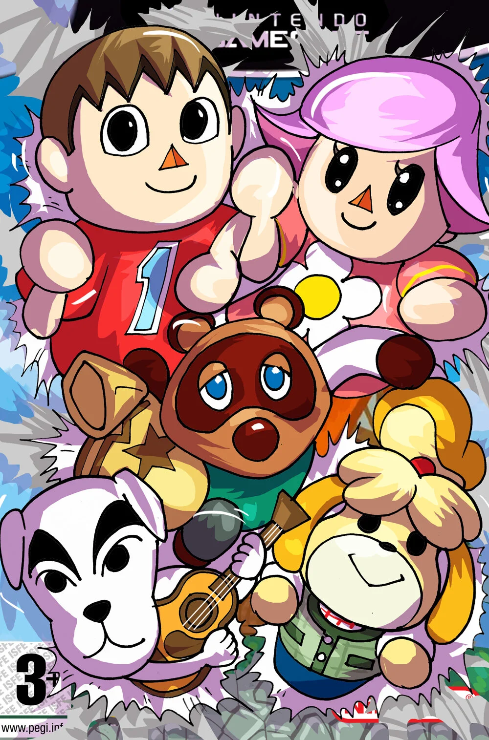 Animal Crossing Game Cover Poster Print 11x17