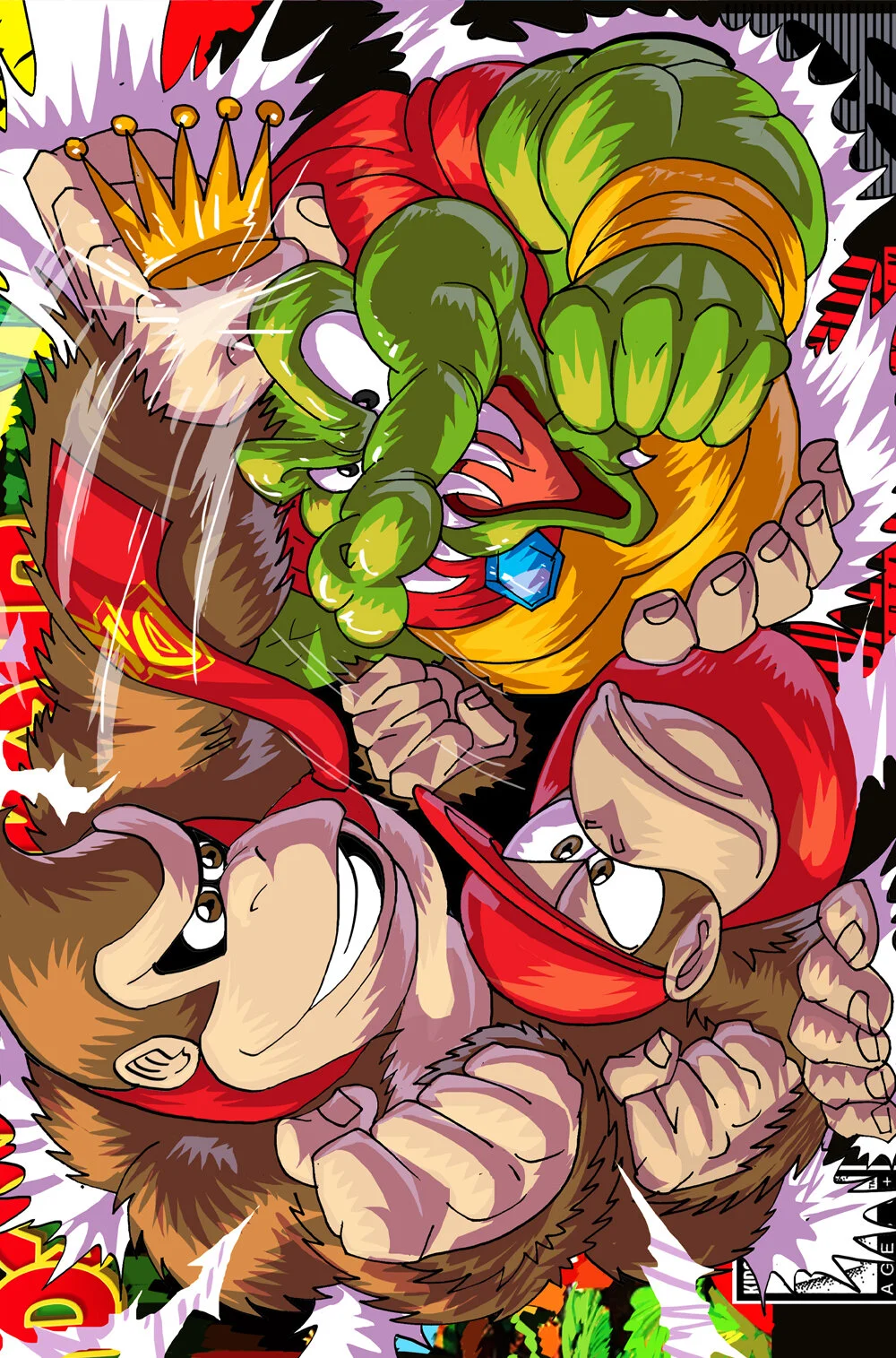 Donkey Kong Country Game Cover Poster Print 11x17