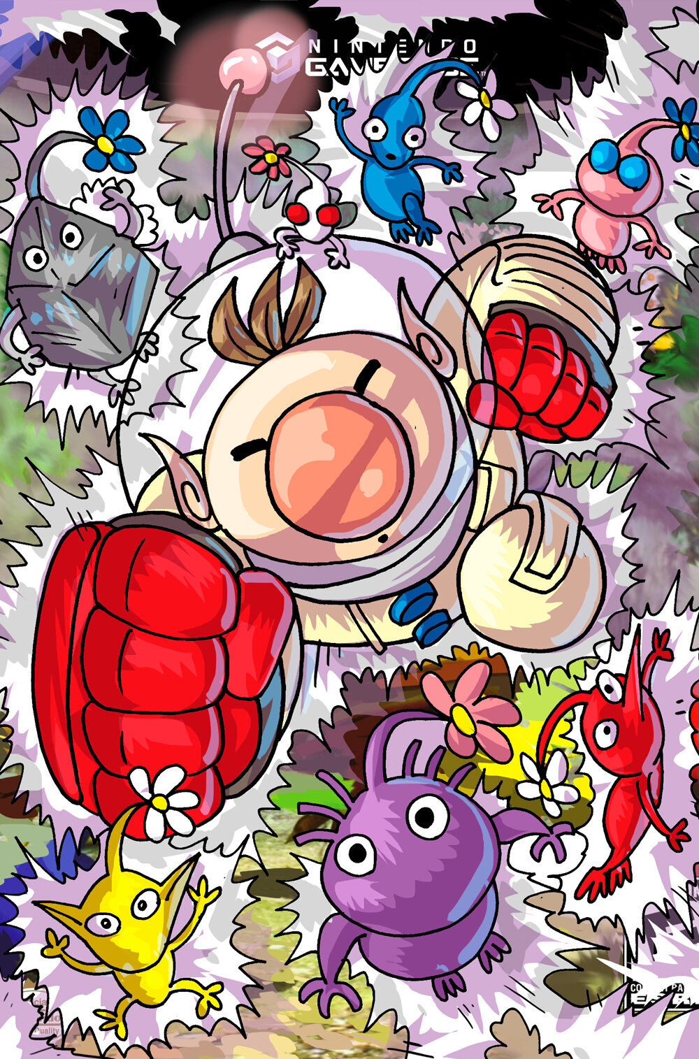Pikmin Game Cover Poster Print 11x17
