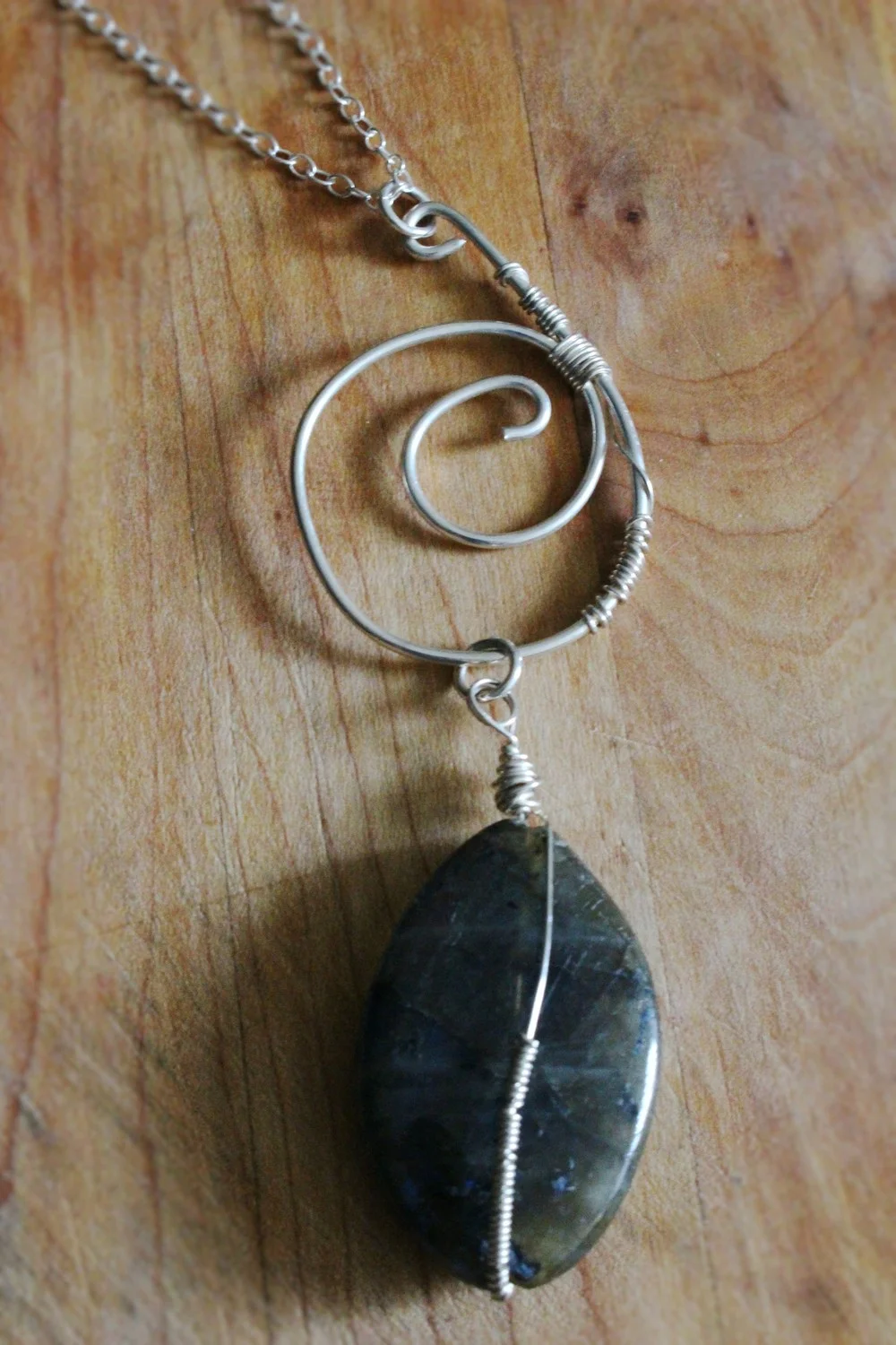 Sterling Silver Dream Catcher Labradorite Pendant