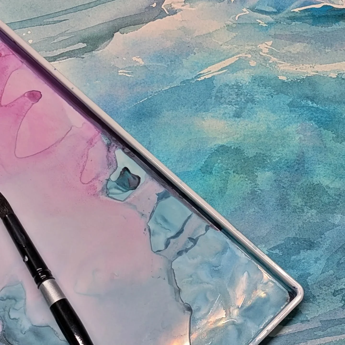 This is my latest piece &quot;Turquoise&quot;. It's watercolour on rough paper, 30&quot;x 22&quot;.