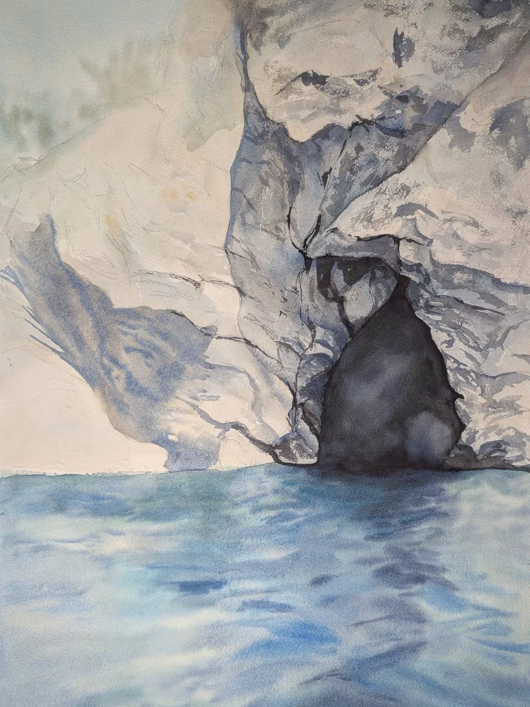 Here's a WIP pic of my newest piece! It's painted on a full sheet 22&quot;x 30&quot;.