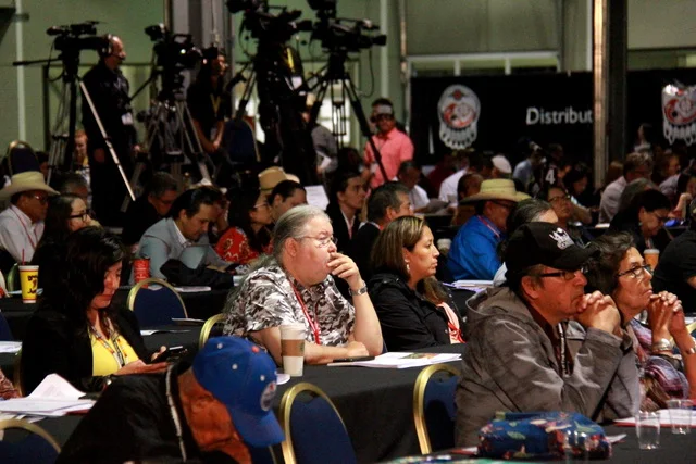 Russell Diabo attends the Assembly of First Nations Annual Assembly in Regina, 2017