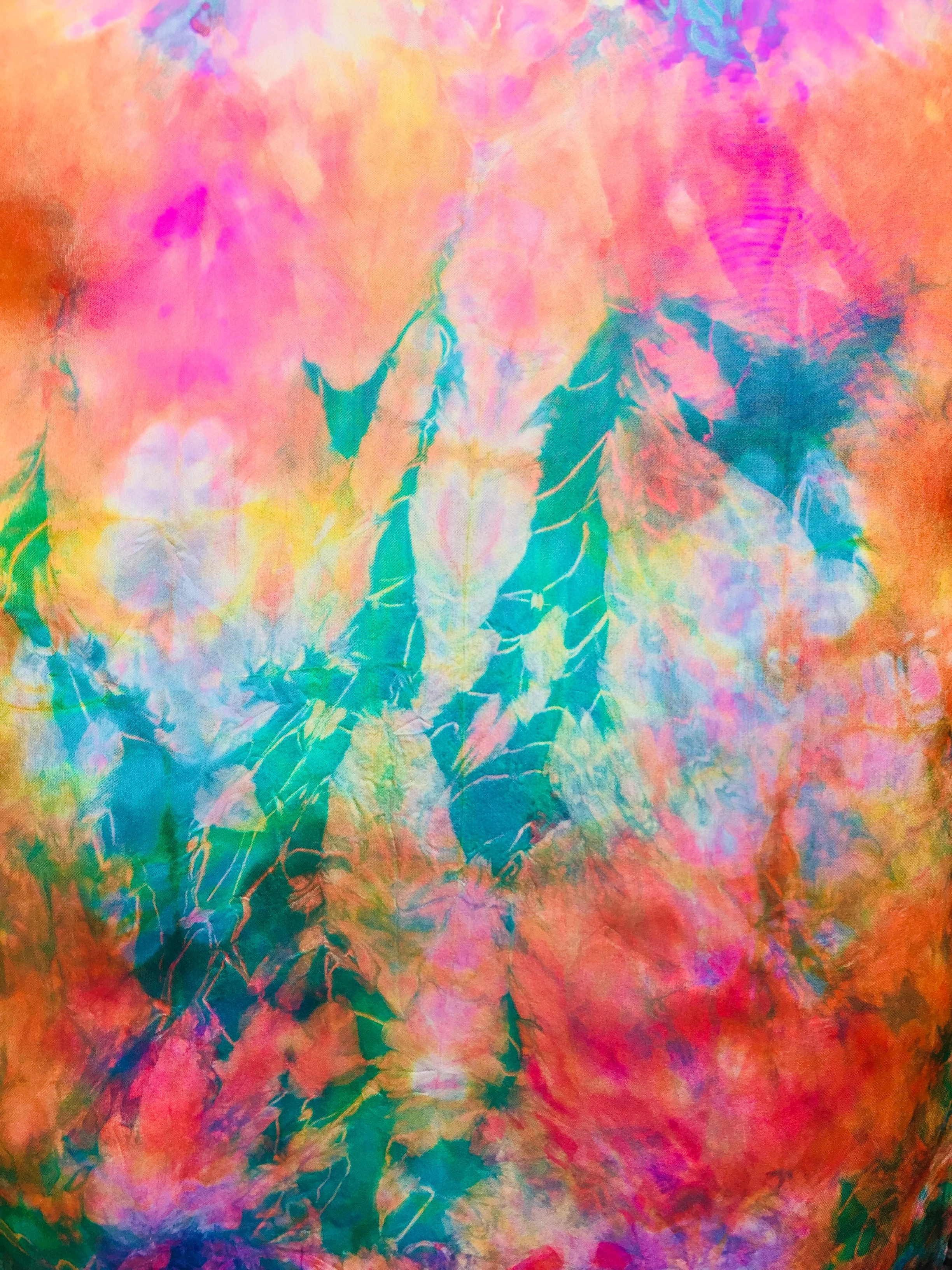 Shibori Tie Dyed Silk