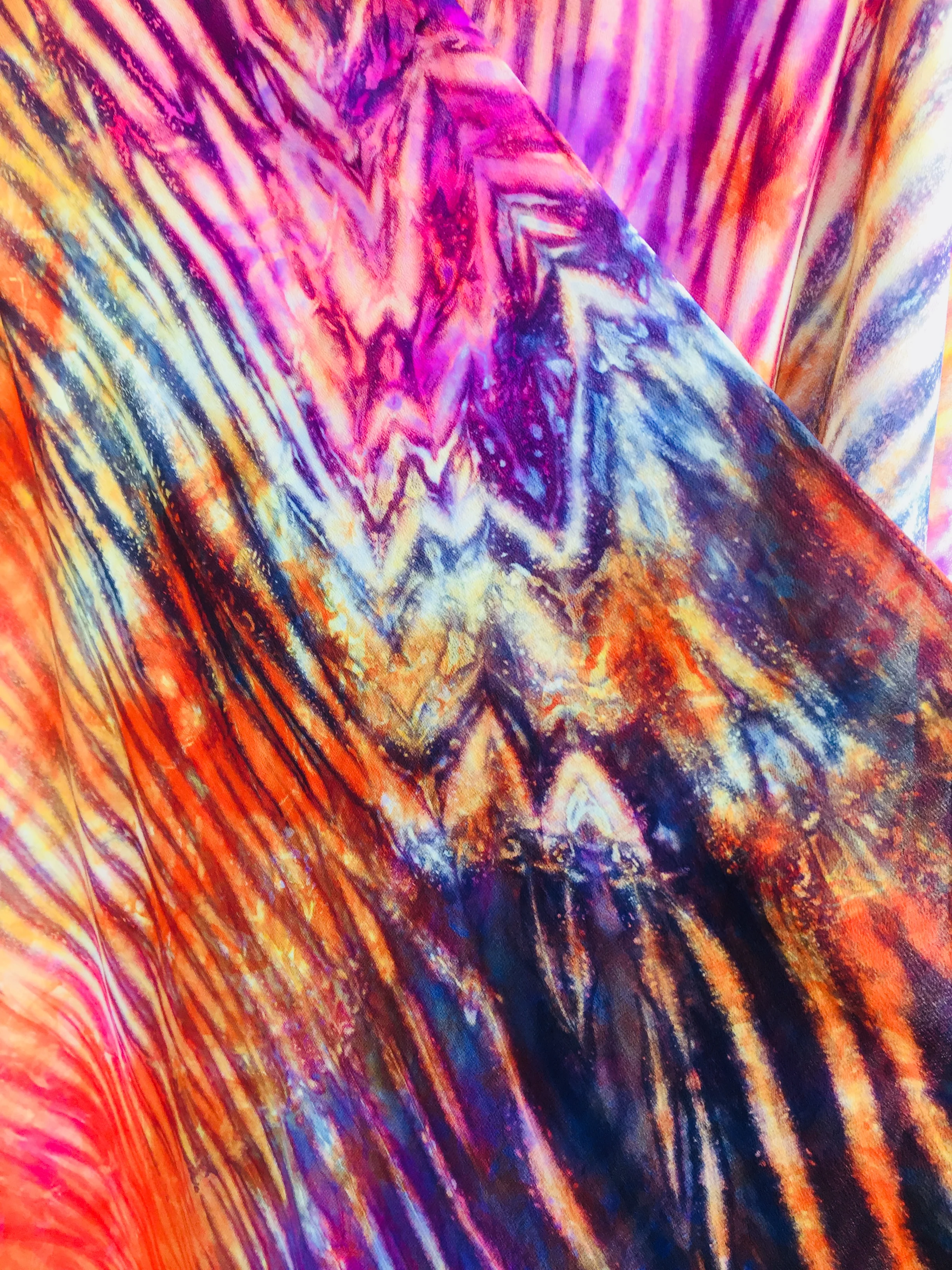 Shibori Tie Dyed Silk