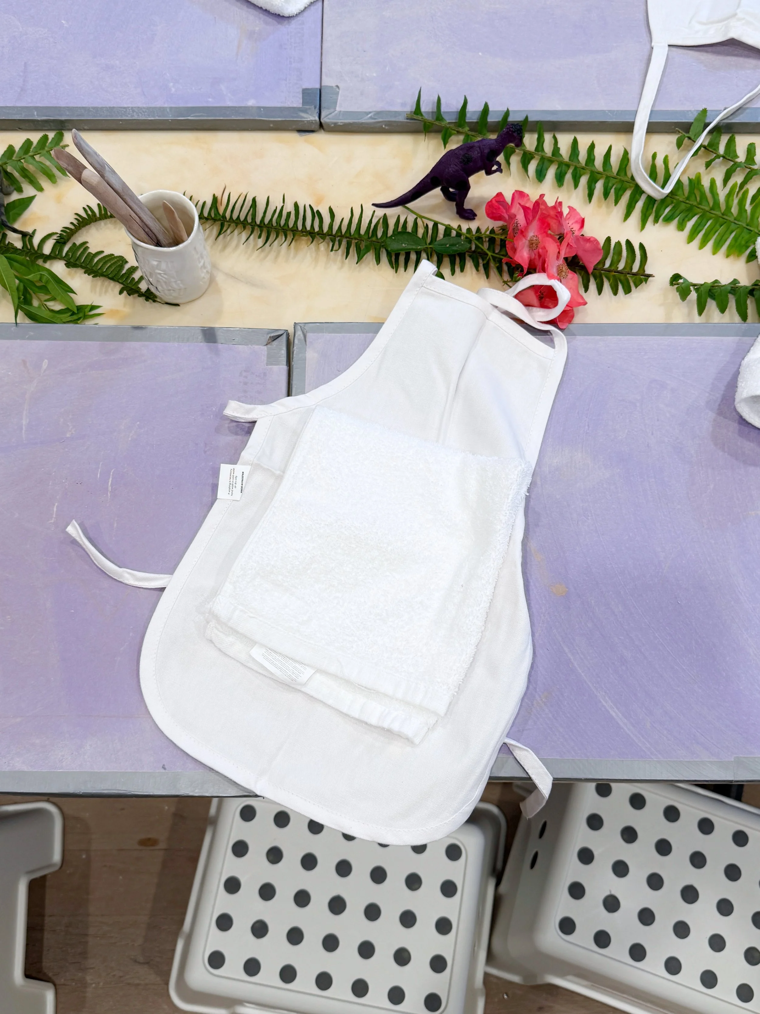 We provide aprons