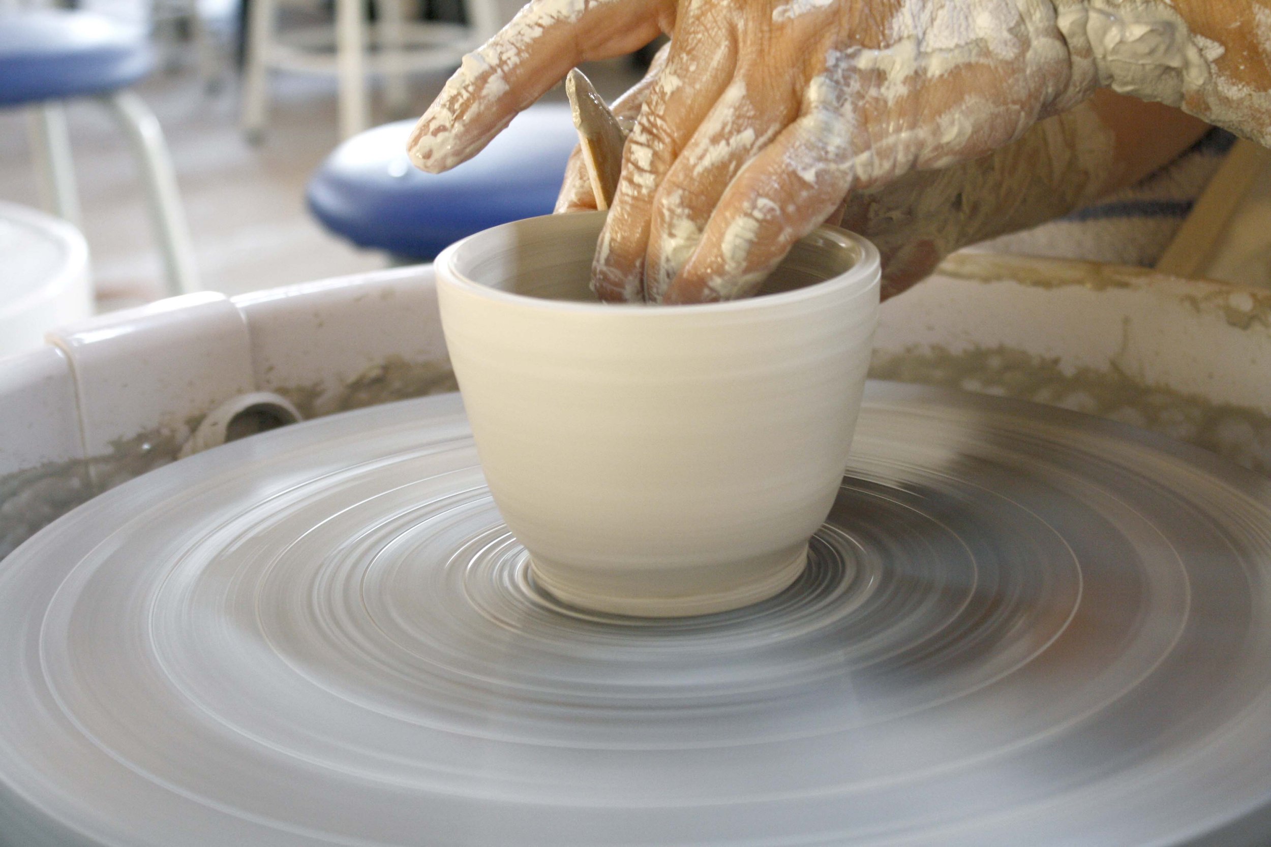 A cup in action