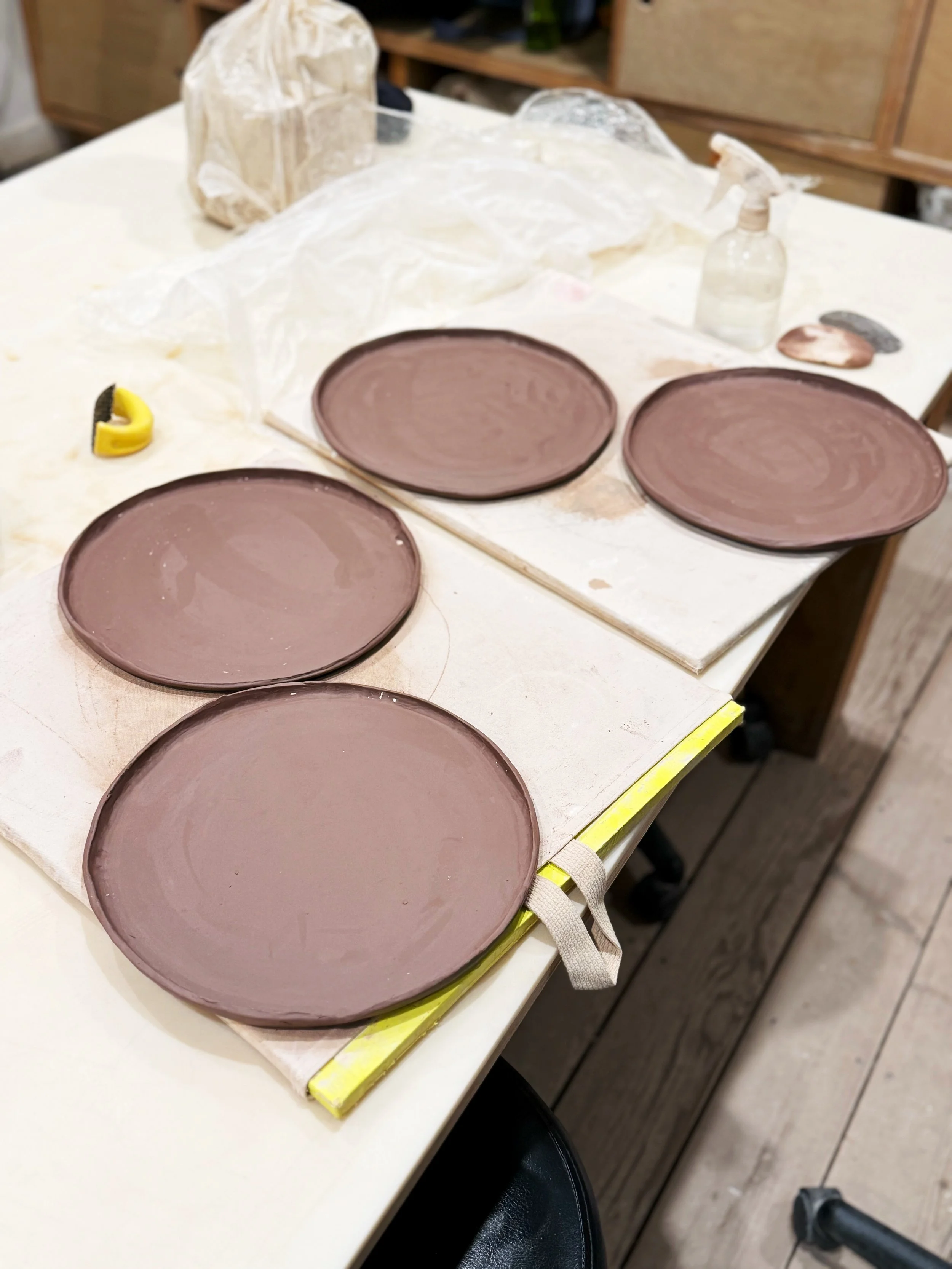 Plates in progress