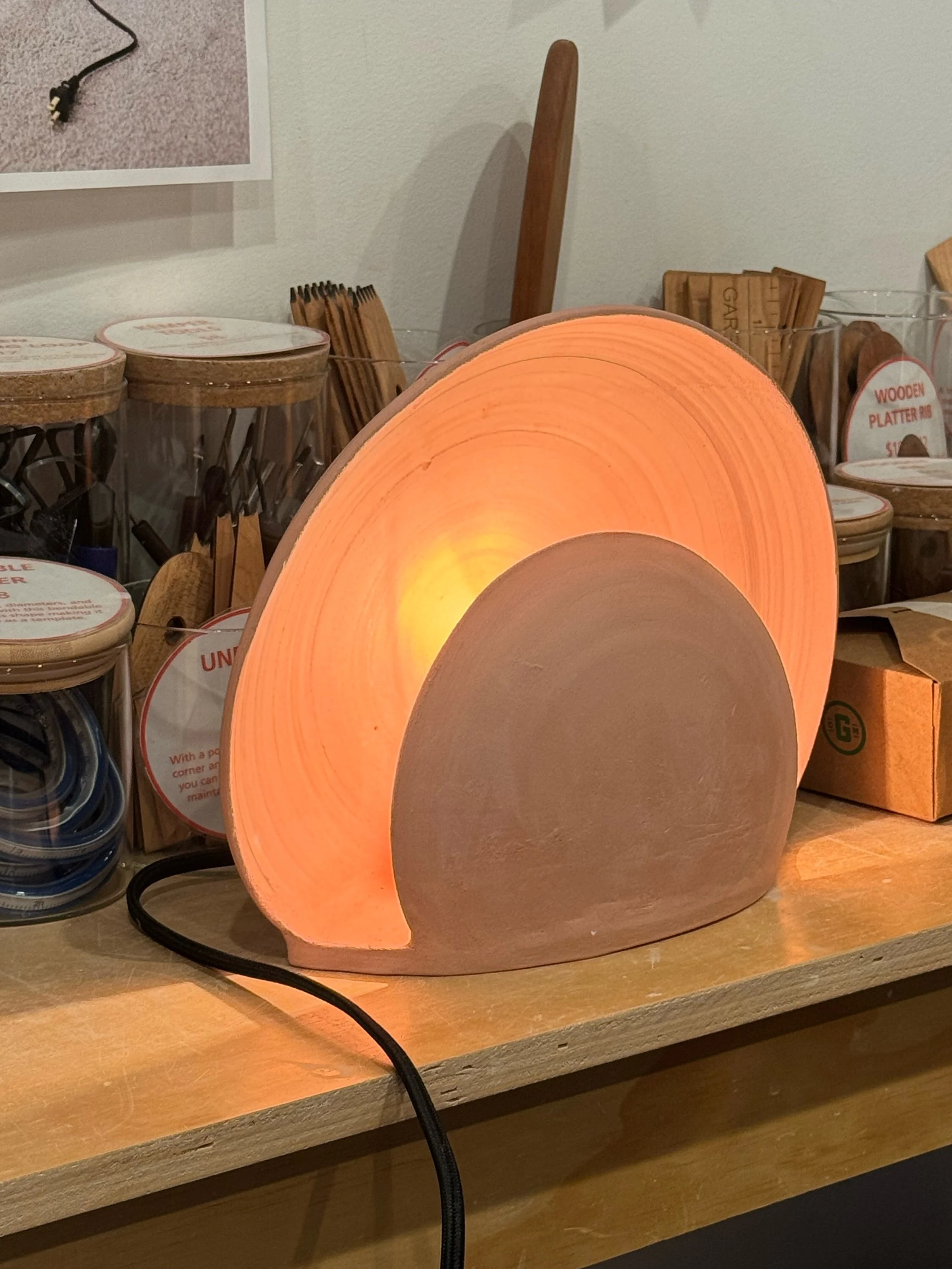 Two bowls make a lamp
