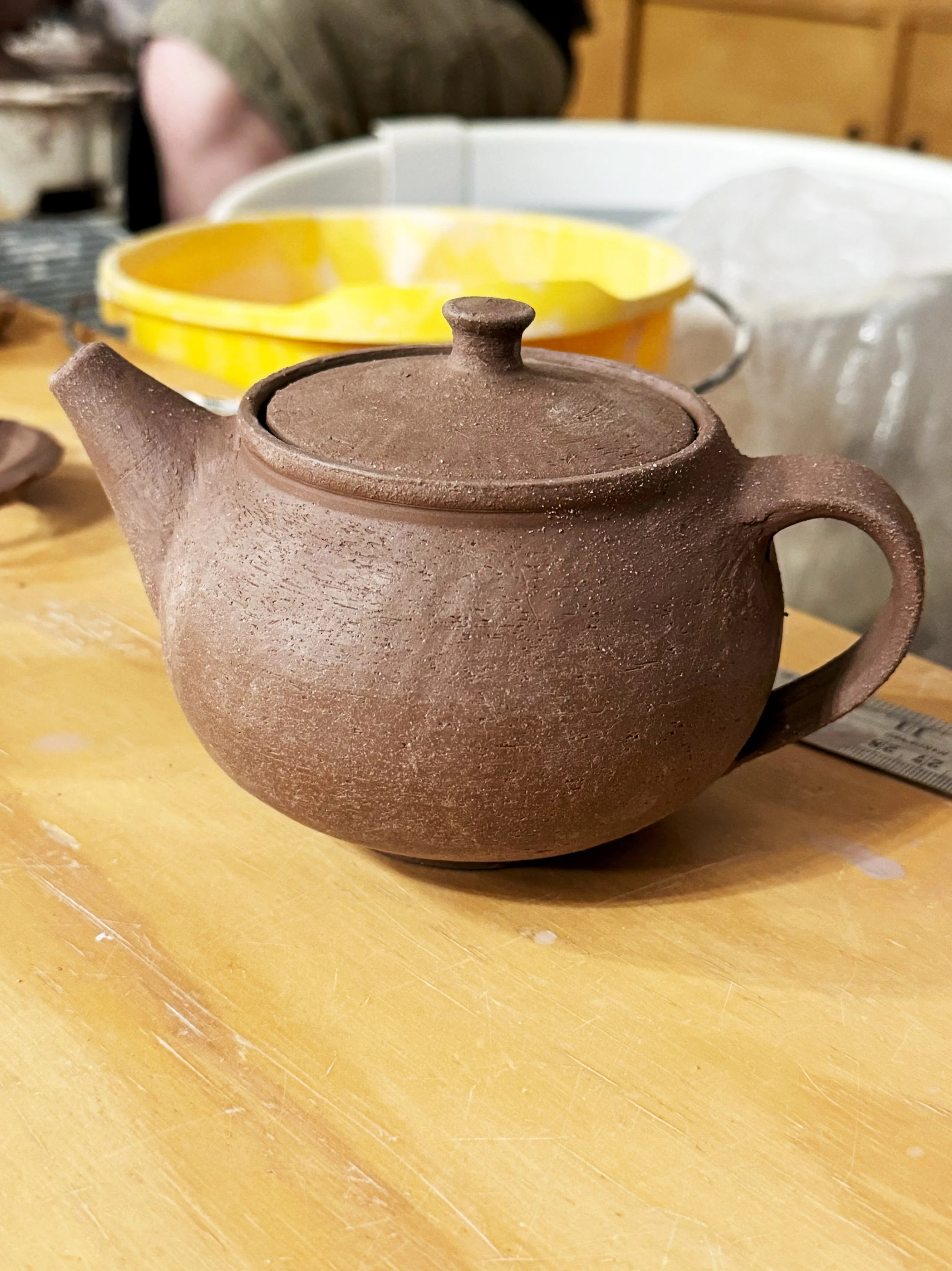 An assembled teapot