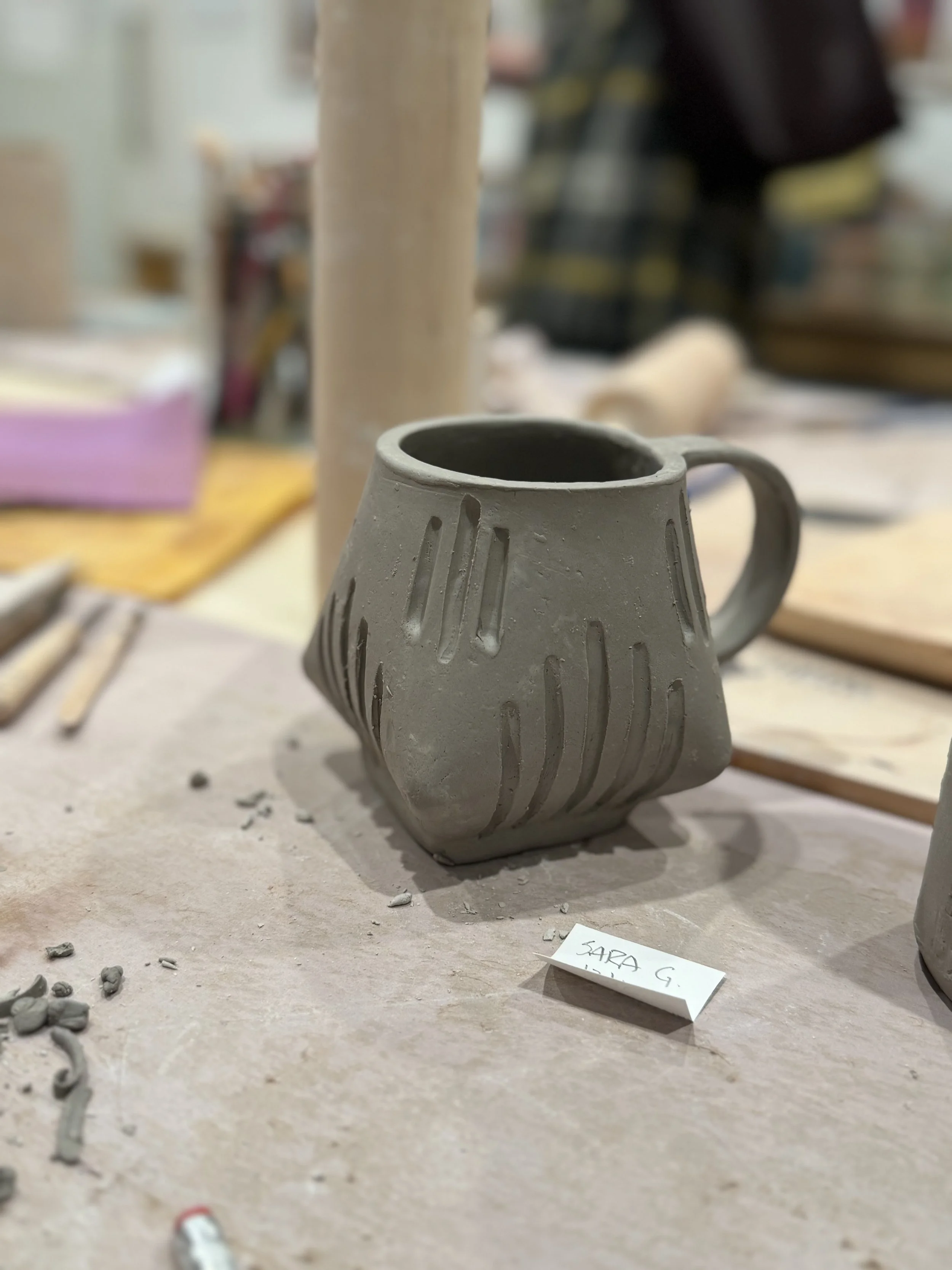 Carved mug
