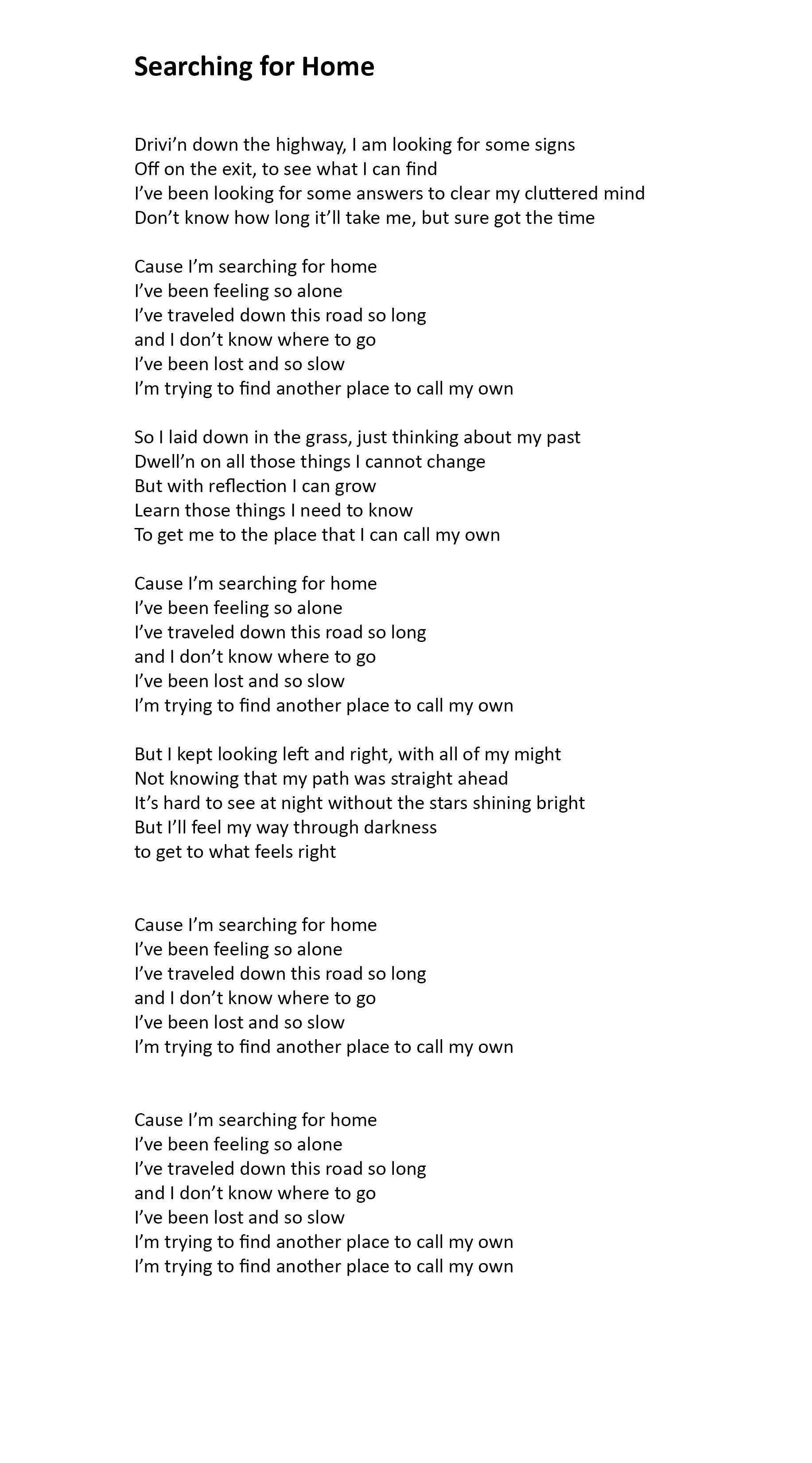 Kelly Rae All the way home lyrics. kelly rae