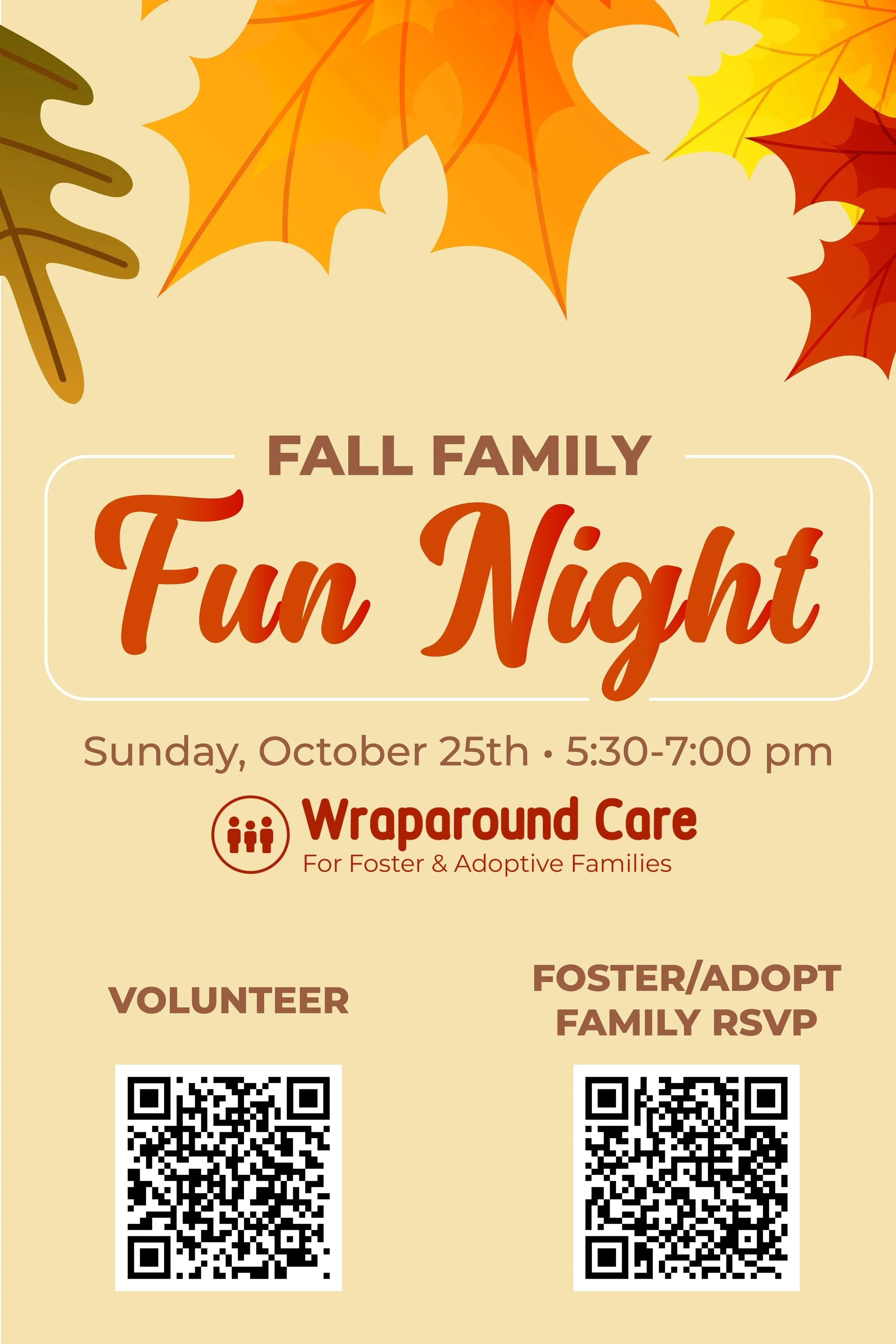 Foster/Adoptive Families: Fall Family Fun Night