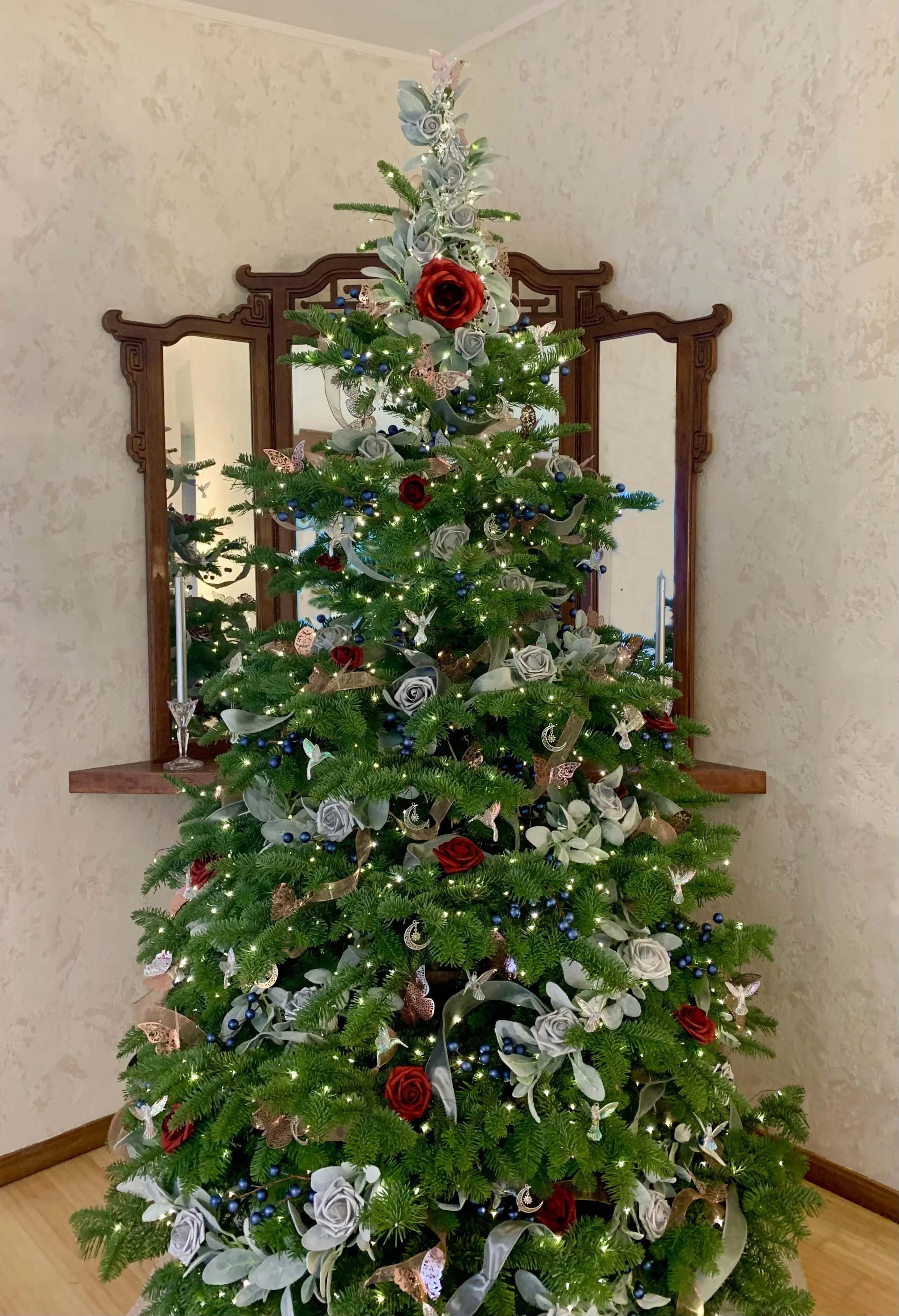 Winter Solstice Tree With Roses