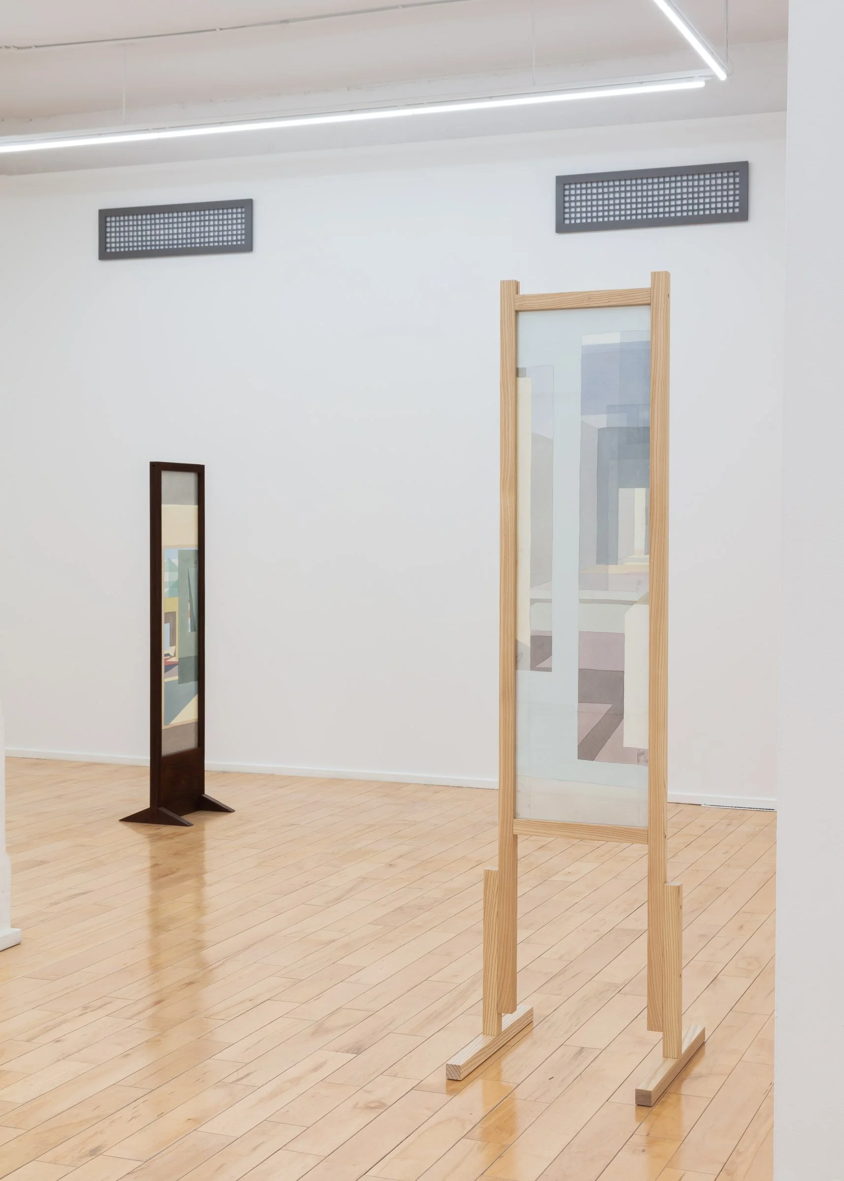  Installation view of  dear atmosphere , a group exhibition curated by Danica Pinteric with Marlon Kroll and Douglas Watt, Visual Art Centre of Clarington, 2025. Photographed by LF Documentation 