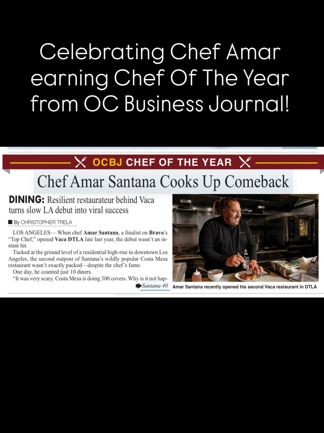 Huge honor for our Chef!
Check out the full article on OC Business Journal.
&bull;
&bull;
&bull;
&bull;
&bull;
#topchef #topchefalum #ocbusiness #chefawards #dtlaartsdistrict