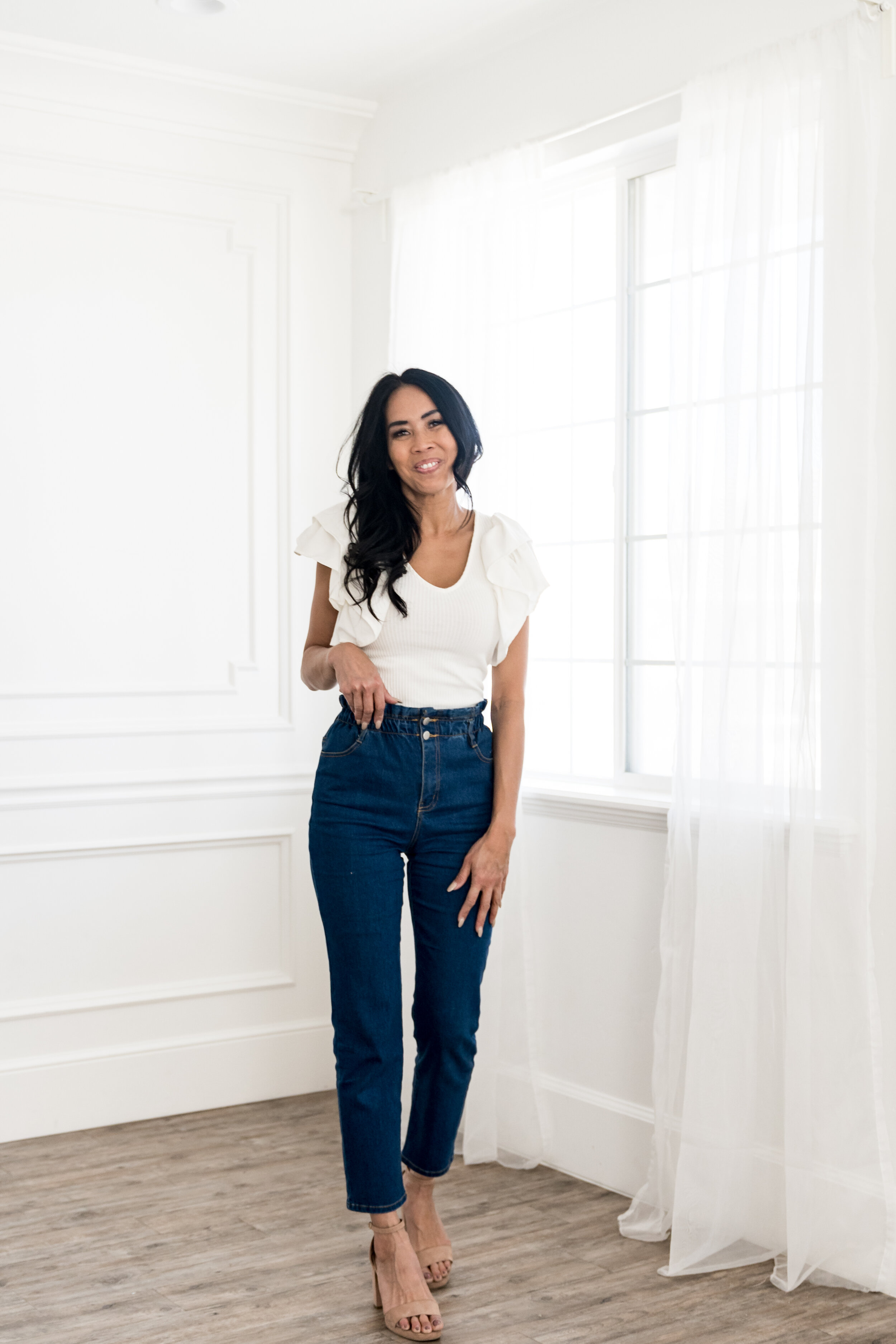 PAPER BAG STRAIGHT JEANS — EDYNKEI