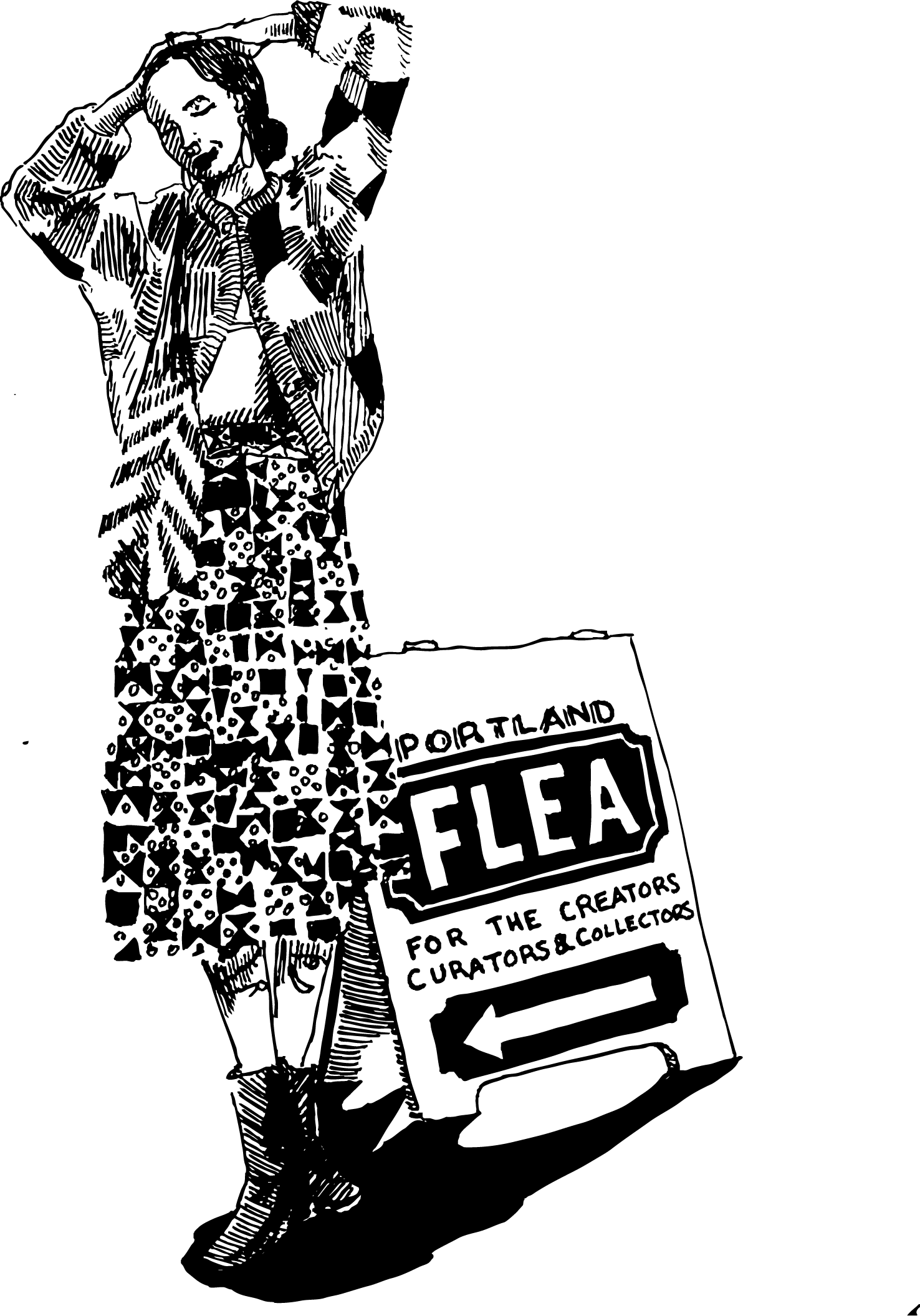 flea sign geometric skirt b n w.png