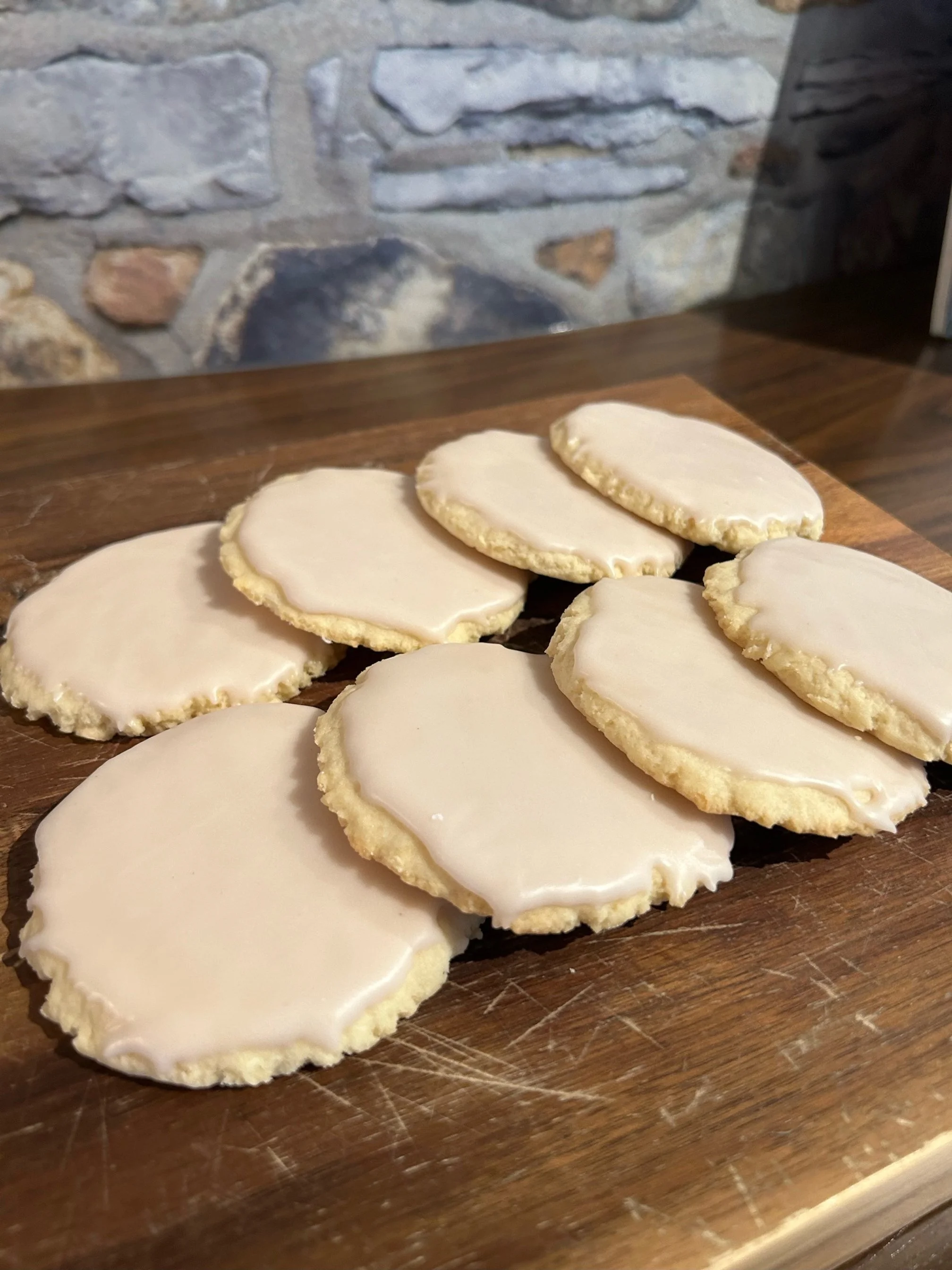 Maple Glazed Shortbread Cookies