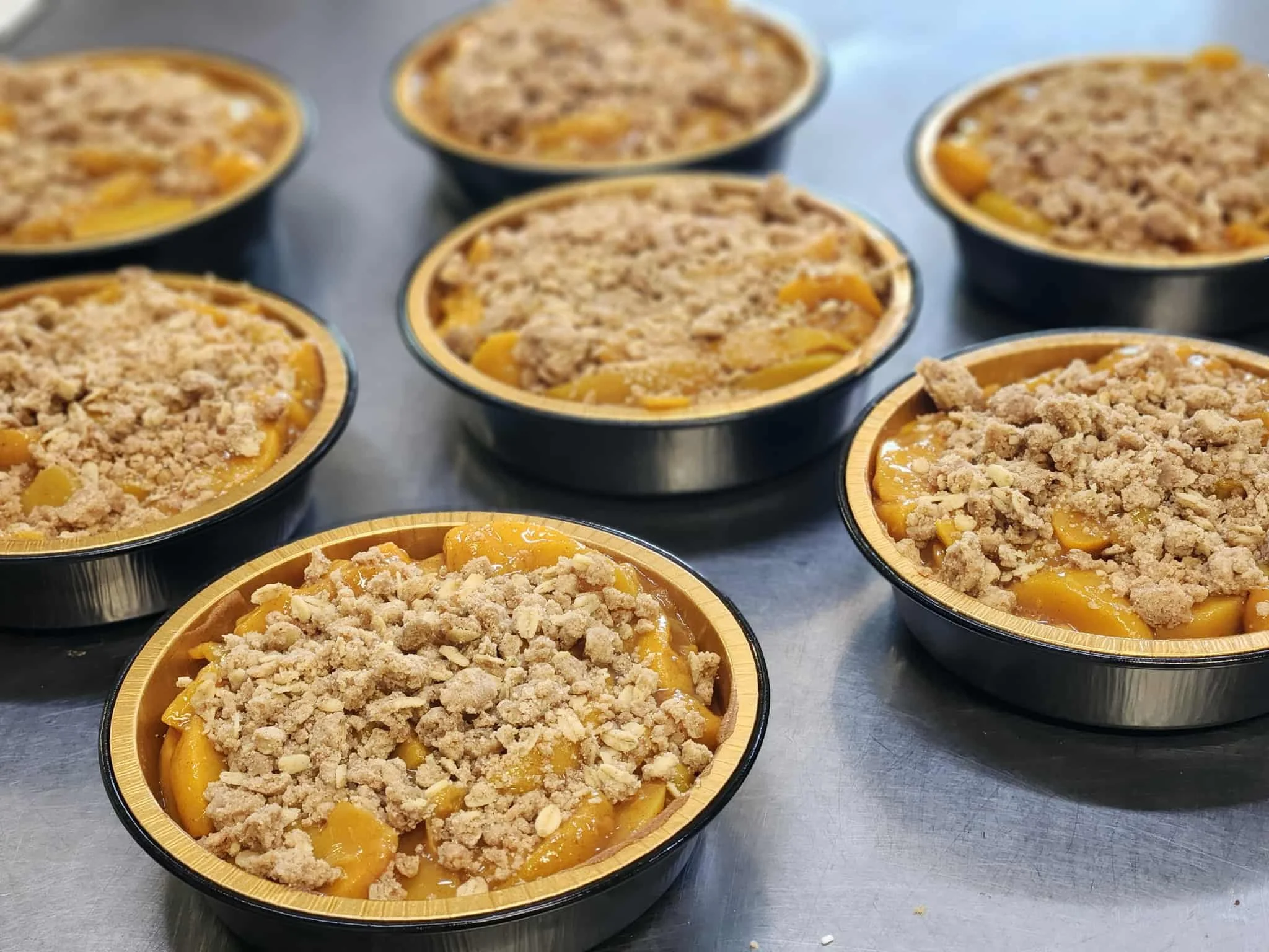 Peach Crumble Coffee Cake