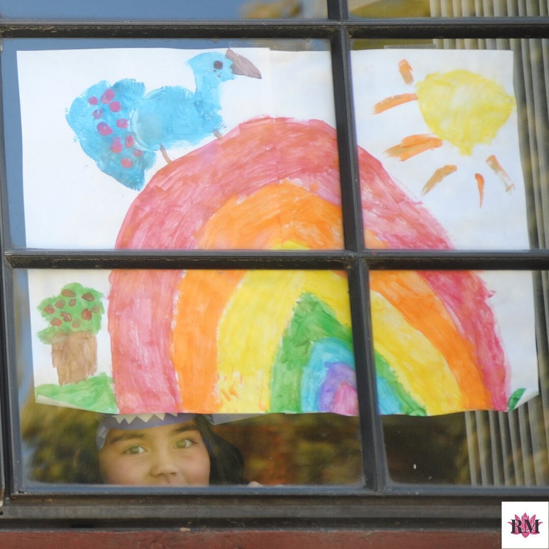 Positive vibes to the neighborhood, and the kids loved this project! 🌈🌤️💕 #Covid19 #StayHome #QuarantineLife #RainbowHunt #FindtheRainbow #RainbowsinWindows #itsgoingtobeokay #weareallinthistogether #love #hope #peace