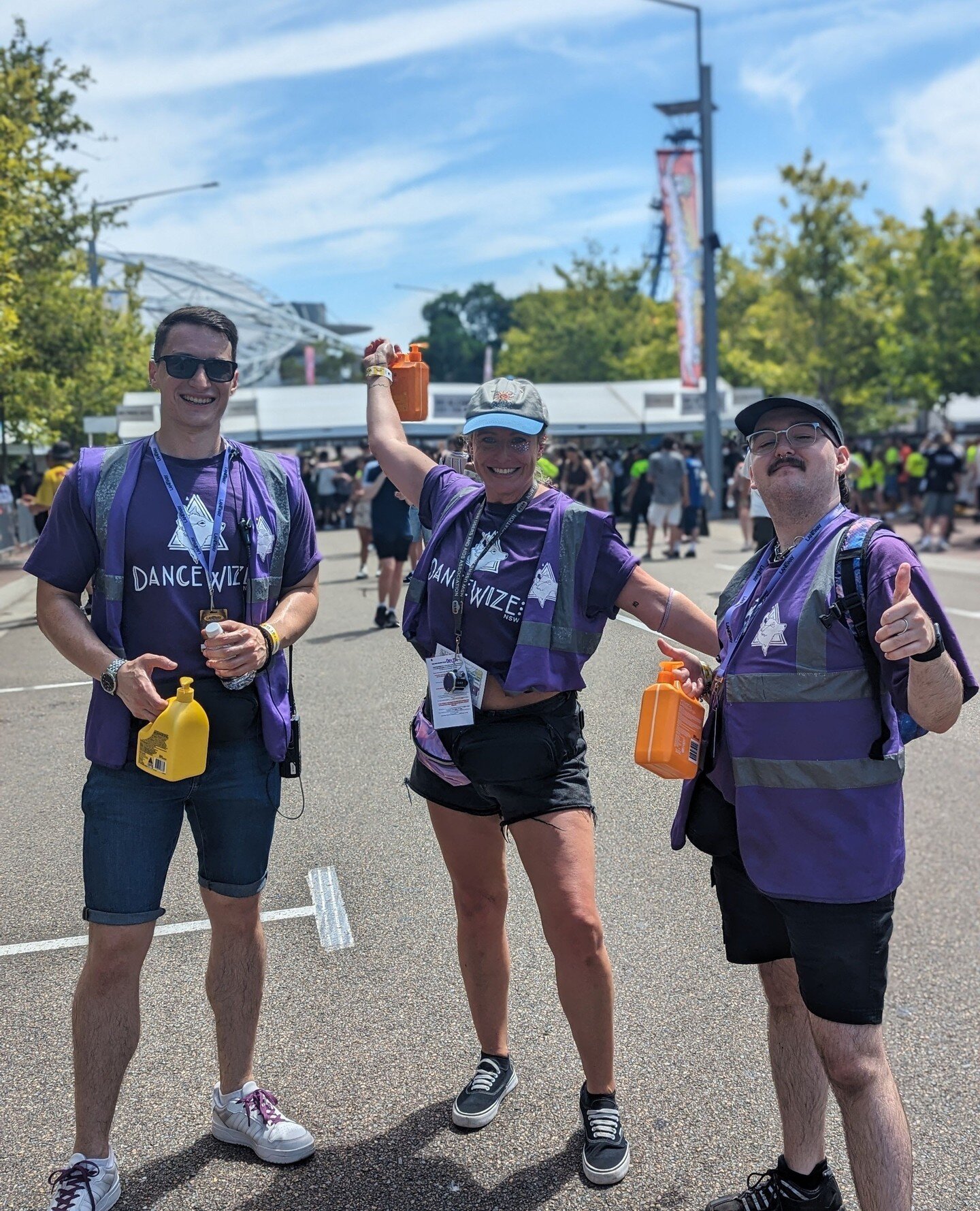 Damn @lanewayfest you were on fire! 🔥 Almost literally.⁠
⁠
➡️ Here are some pics of our crew working tirelessly to keep punters cool, hydrated and sun safe. 📸⁠
⁠
Legends! 💜🐺⁠