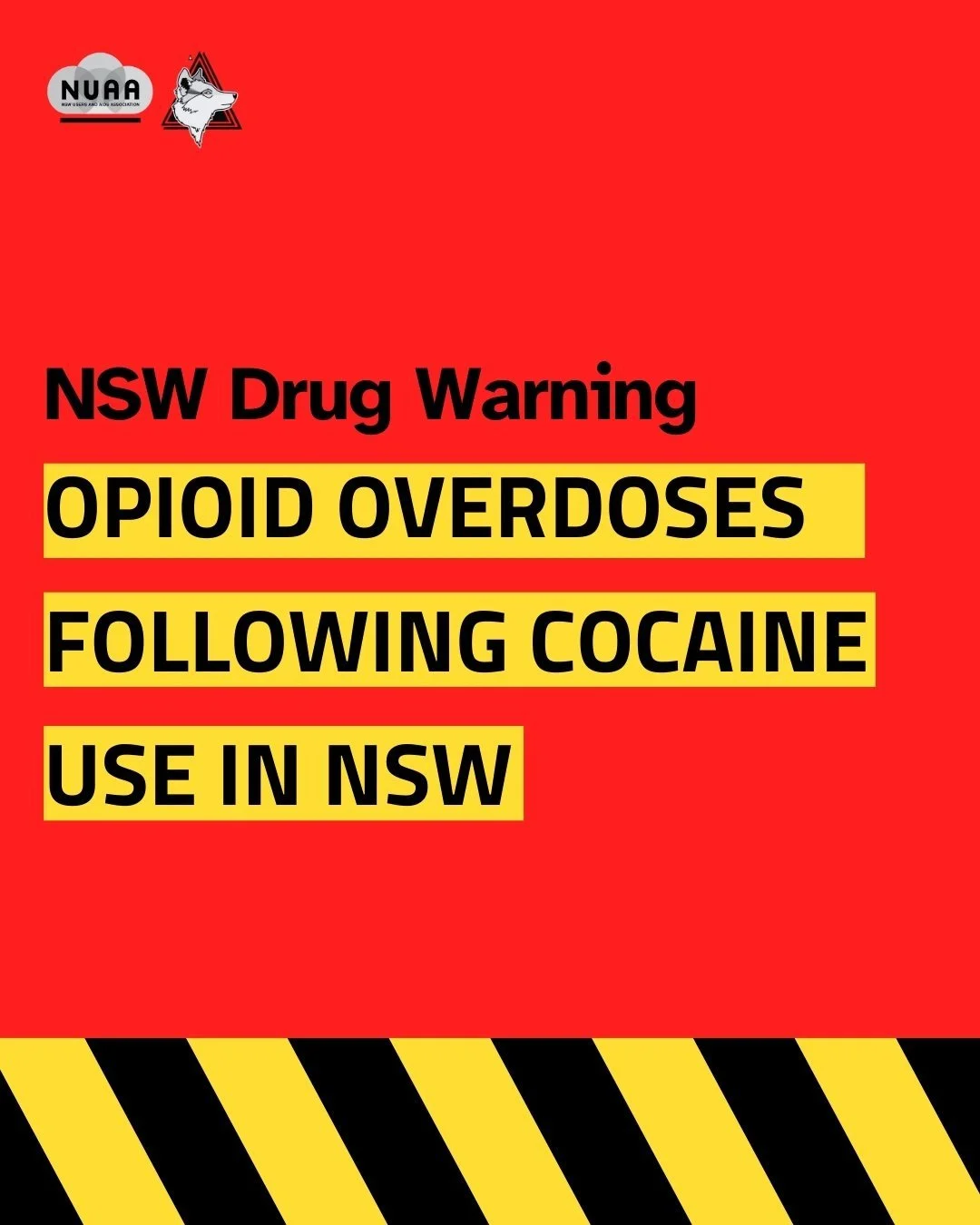 ⚠ MULTIPLE OPIOID OVERDOSES FOLLOWING USE OF COCAINE ⚠️ ⁠
⁠
⁠
Ten people recently presented to hospitals in Sydney and northern NSW with severe opioid overdoses after using what they thought was cocaine. ⁠
⁠
⁠
❗️Know the signs of an opioid overdose: 