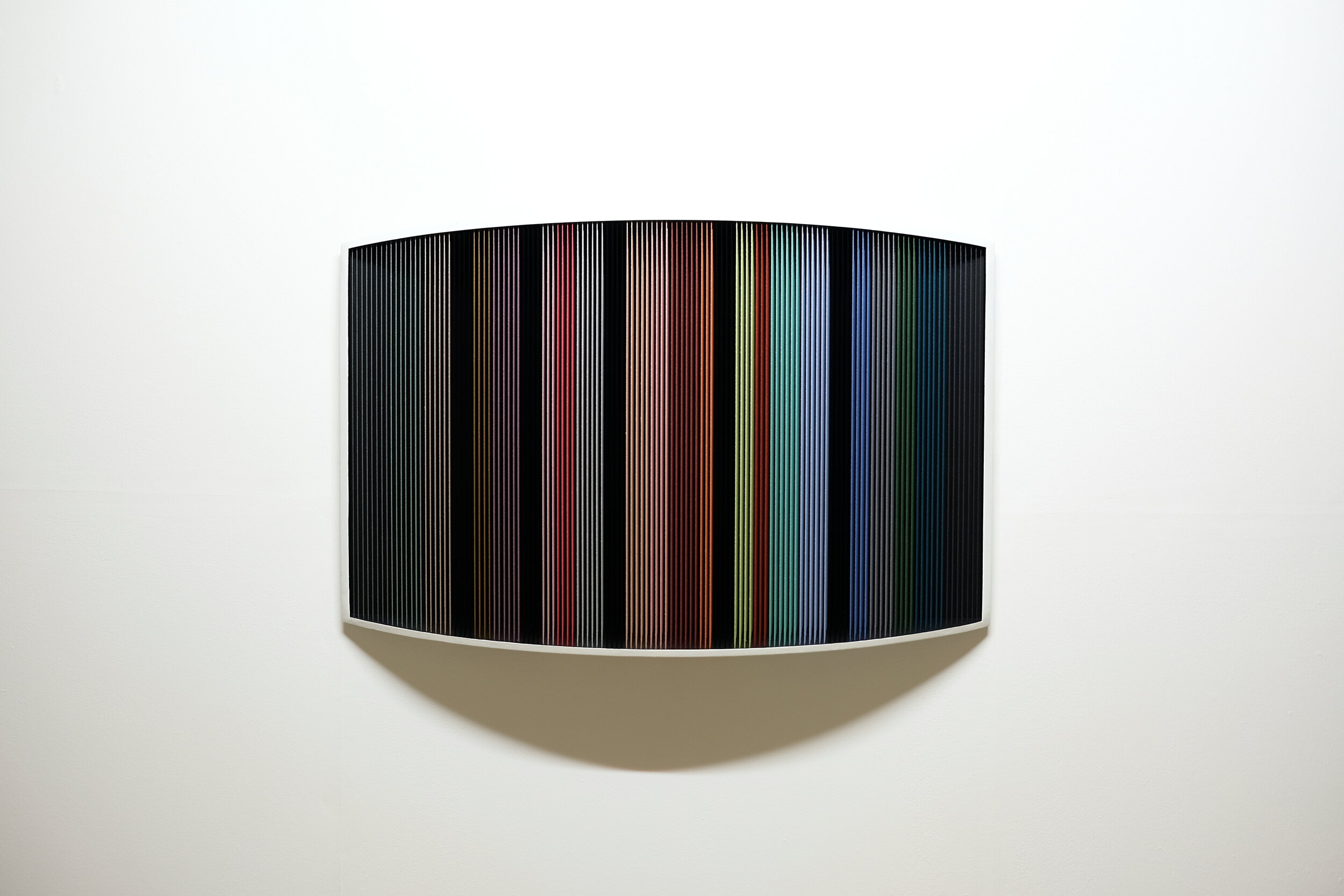    Pearl  , 2019, 62,5x98x13 cm / 24.6 x 38.6 x 5.1 in, cotton, wood, staples, paint 