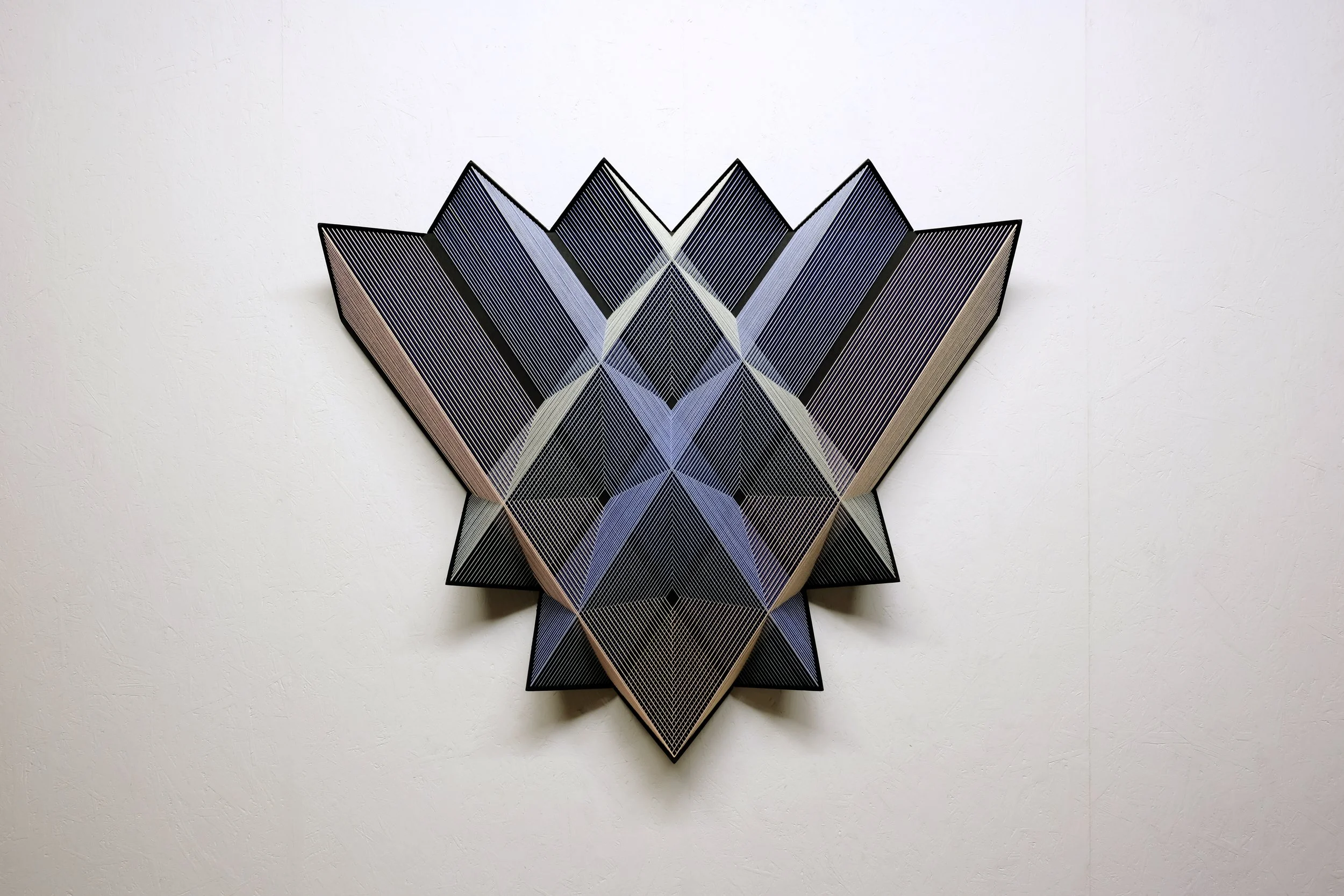   Stone , 2022, 86x102x16cm, 34x40.3x6.3 in, cotton wood, paint 